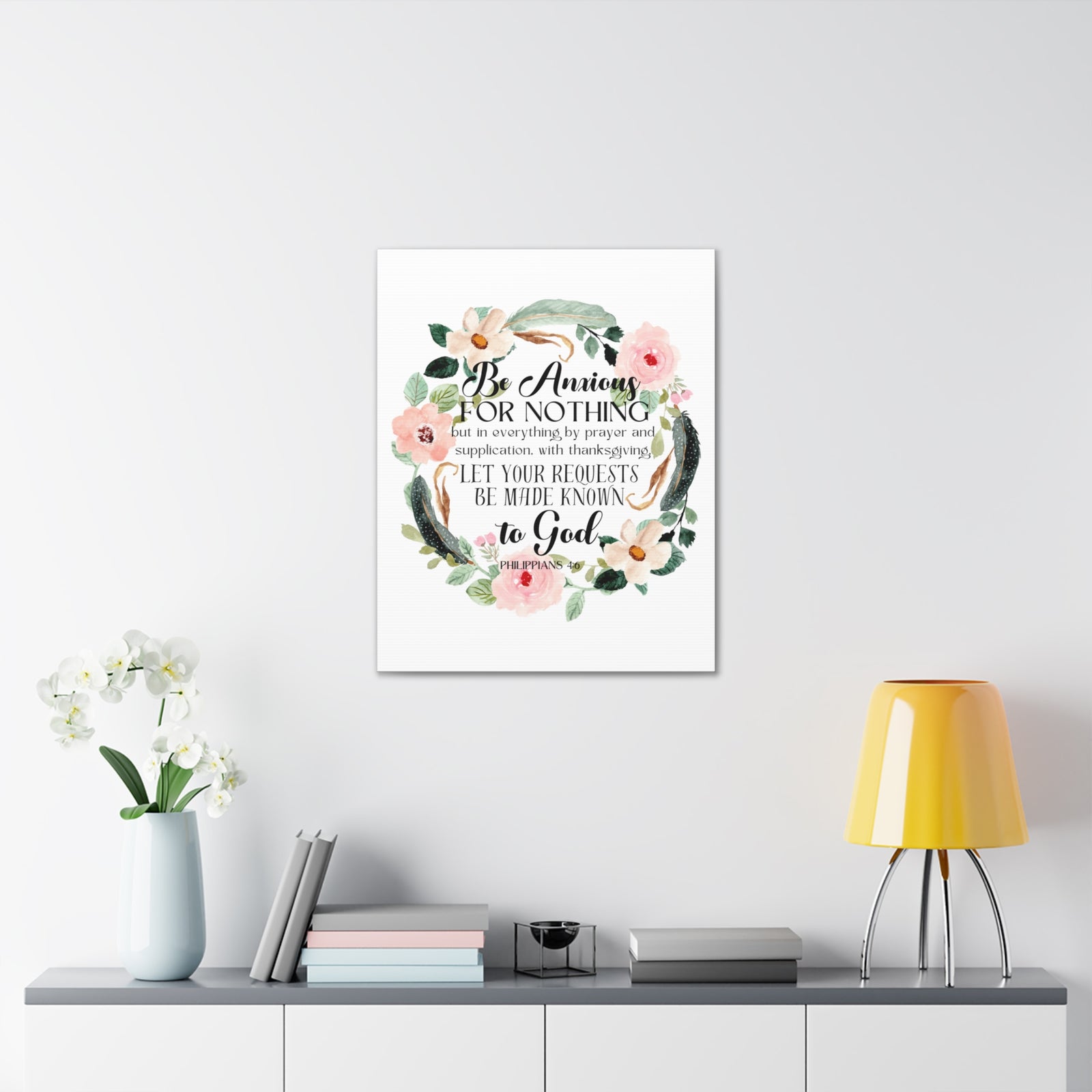 Scripture Walls Philippians 4:6 Be Anxious Bible Verse Canvas Christian Wall Art Ready to Hang Unframed-Express Your Love Gifts