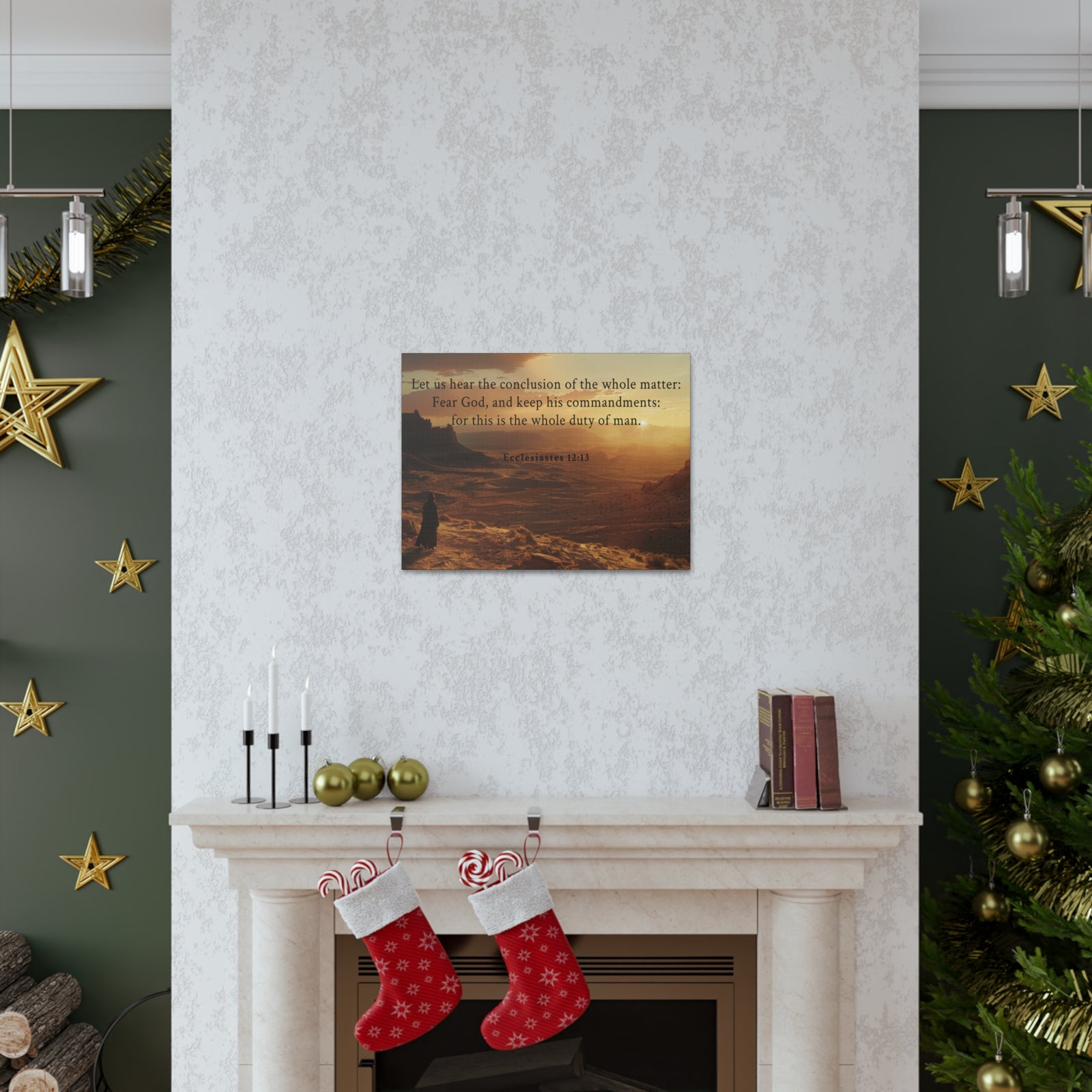 Scripture Walls Ecclesiastes 12:13 Bible Verse Canvas Christian Wall Art Ready to Hang Unframed-Express Your Love Gifts