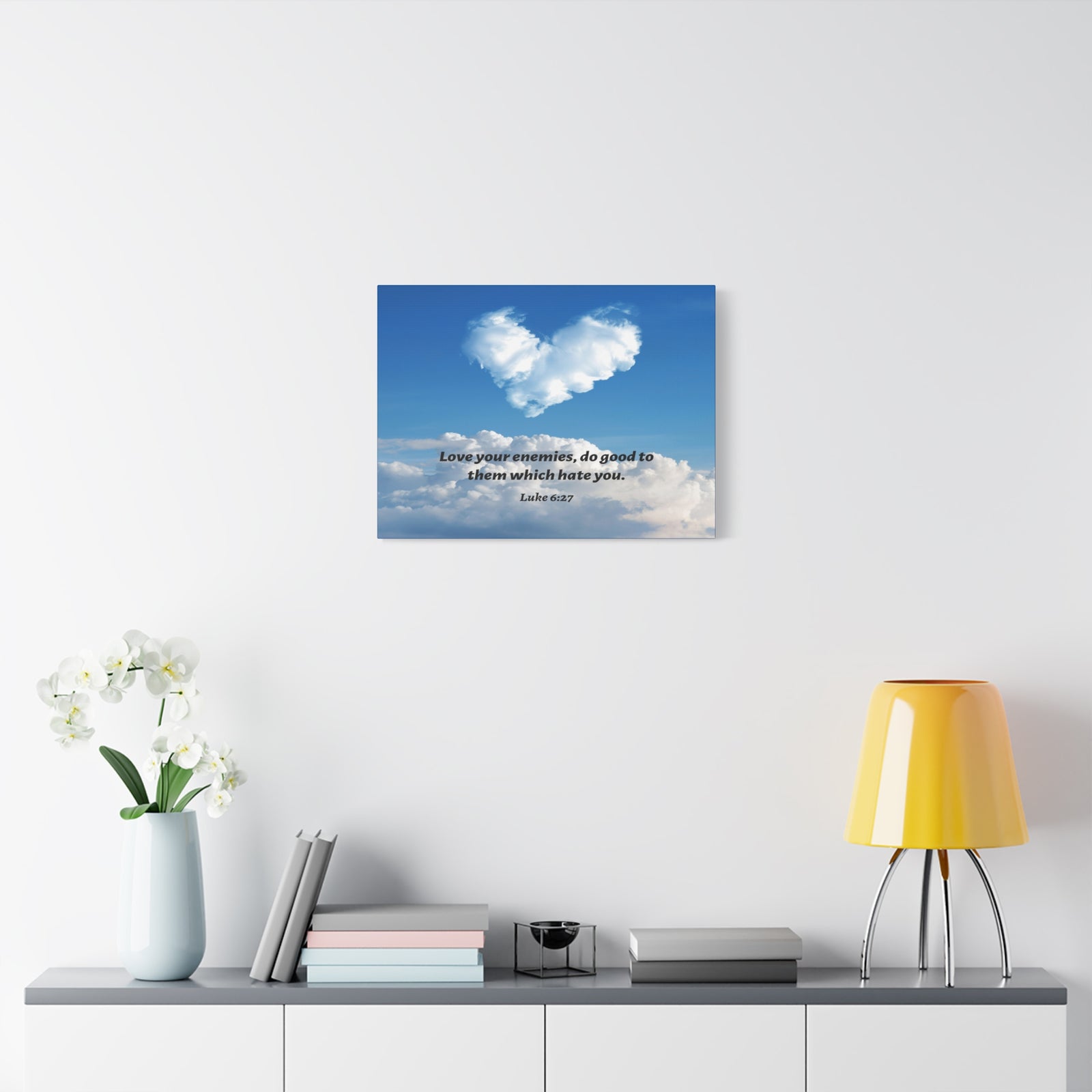 Scripture Walls Love Your Enemies Luke 6:27 Bible Verse Canvas Christian Wall Art Ready to Hang-Express Your Love Gifts