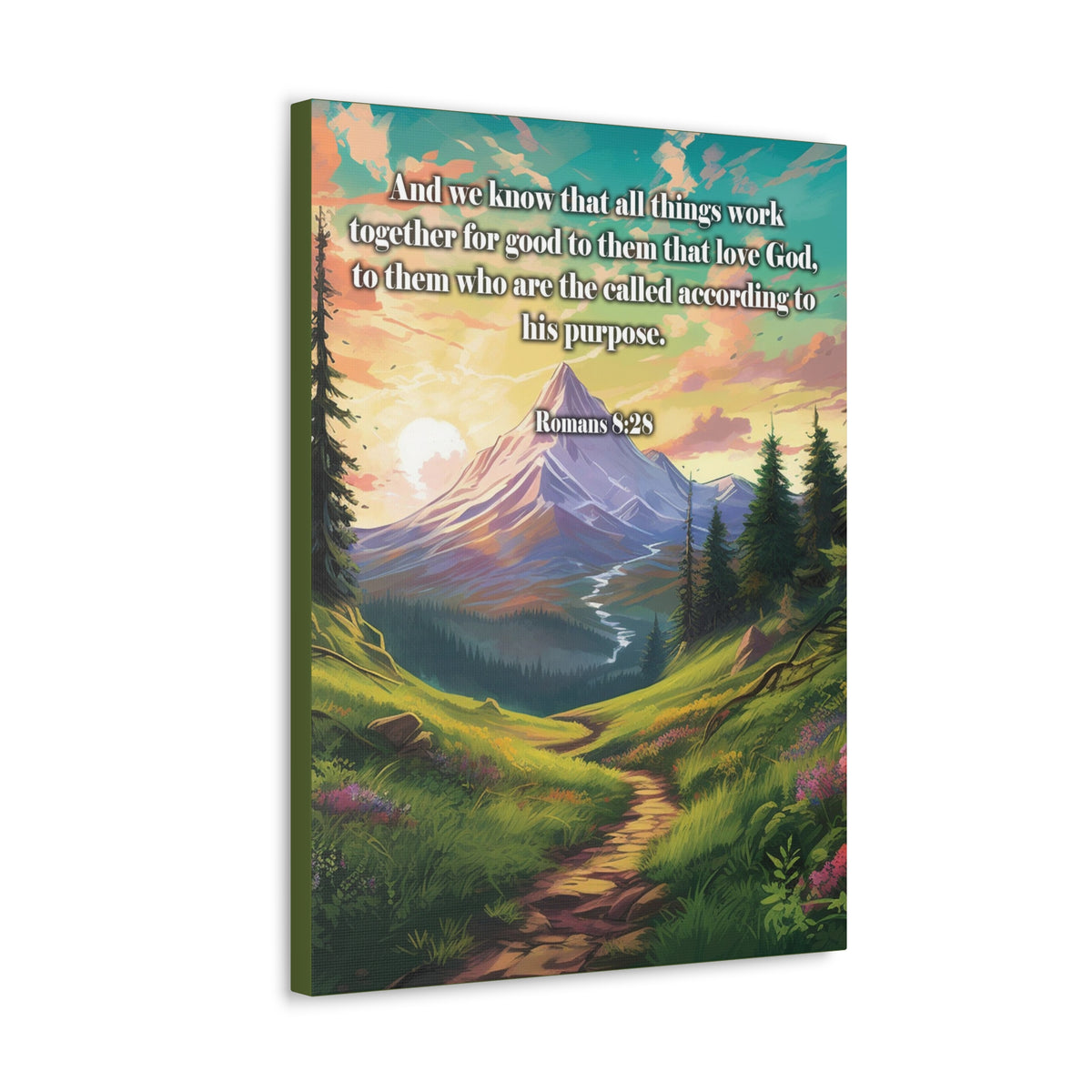 Scripture Walls All Things Work Together Romans 8:28 Christian Wall Art Print Ready to Hang Unframed-Express Your Love Gifts