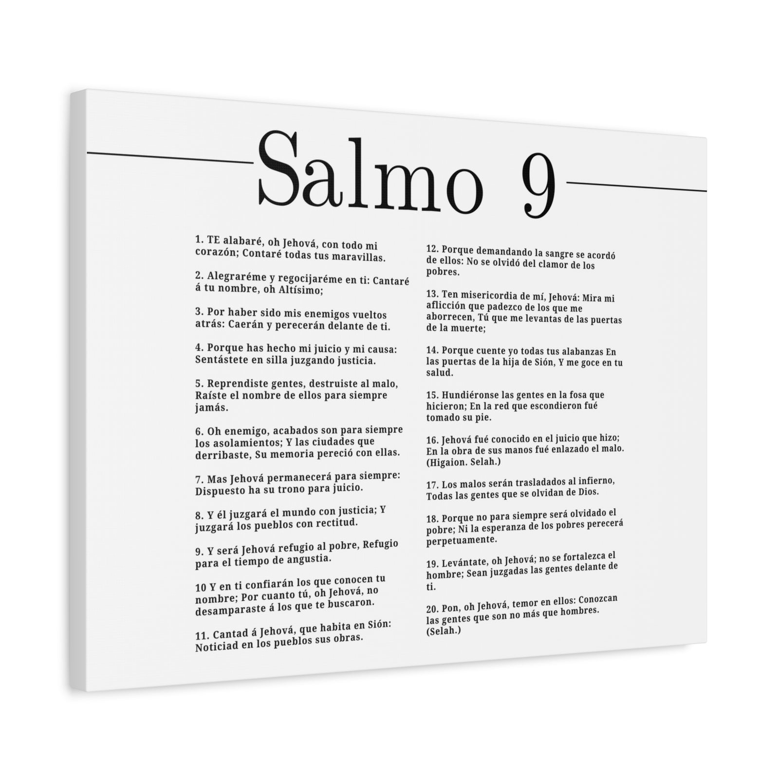 Salmo 9 Impresión De Arte Cristiano en la Pared Lista Para Colgar-Express Your Love Gifts
