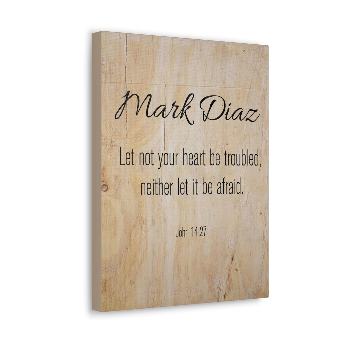 Scripture Walls Personalized No Fear No Trouble John 14:27 Bible Chapter Canvas Christian Wall Art Ready to Hang-Express Your Love Gifts