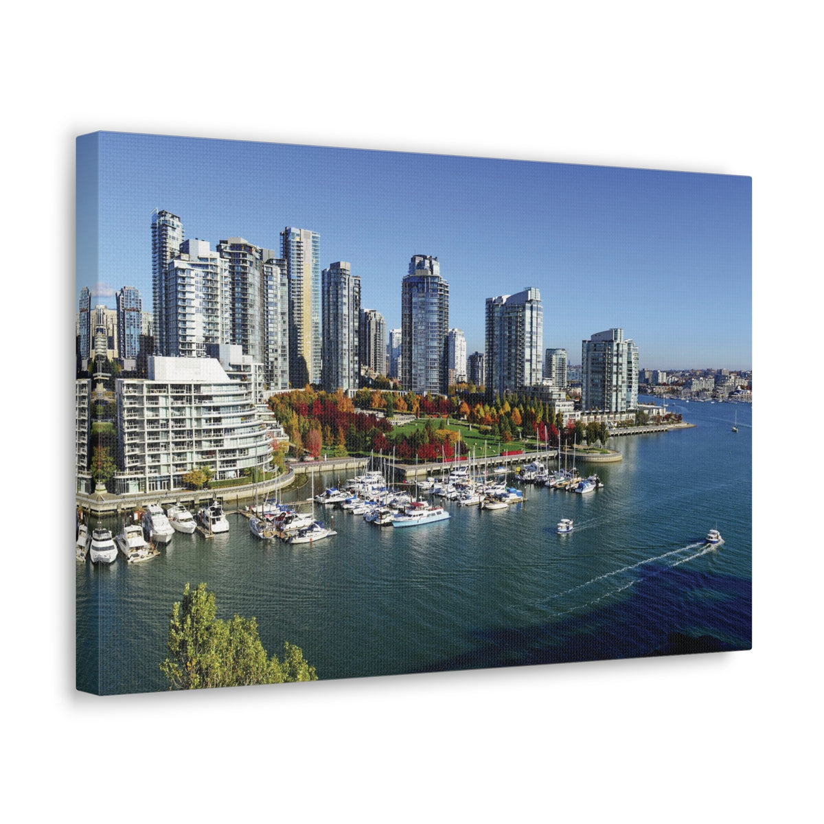 Vancouver Daytime Skyline Canvas Artwork High-Quality Breathtaking Stunning Cityscape for Home Decor Ready to Hang-Express Your Love Gifts