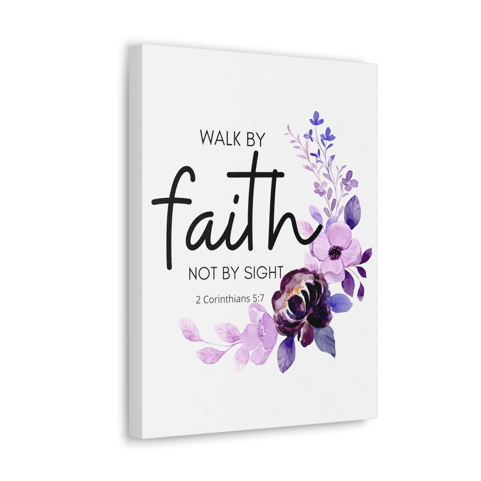 Scripture Walls 2 Corinthians 5:7 Walk by Faith Bible Verse Canvas Christian Wall Art Ready to Hang Unframed-Express Your Love Gifts