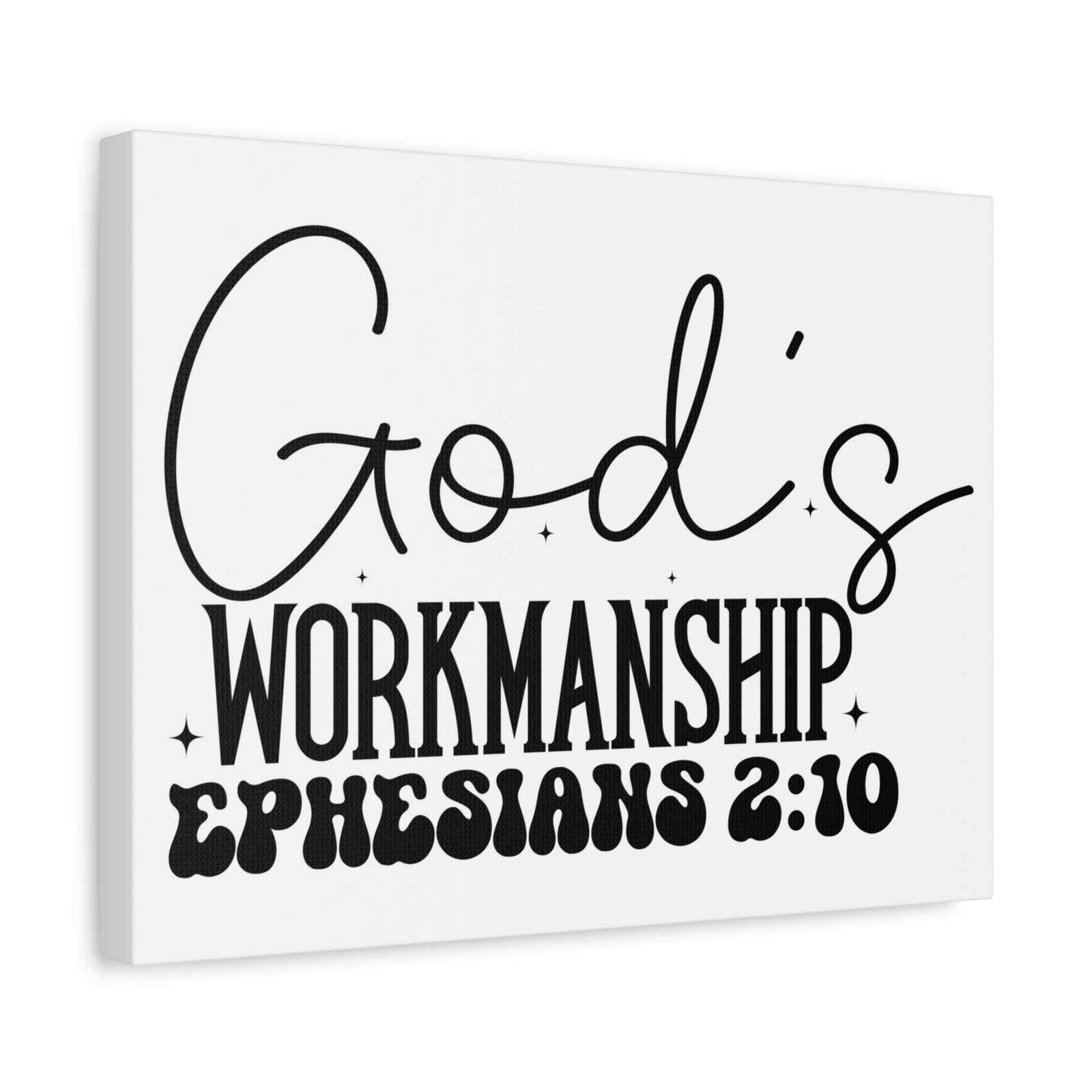 Scripture Walls Ephesians 2:10 I am God's Workmanship Bible Verse Canvas Christian Wall Art Ready to Hang Unframed-Express Your Love Gifts