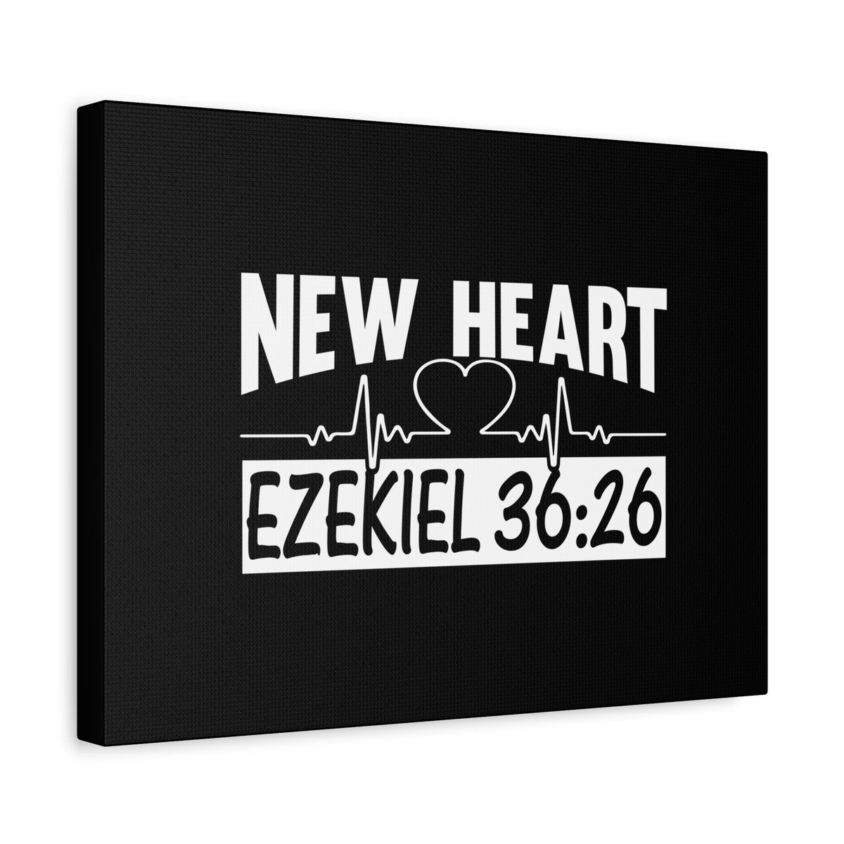 Scripture Walls Ezekiel 36:26 New Heart Bible Verse Canvas Christian Wall Art Ready to Hang Unframed-Express Your Love Gifts