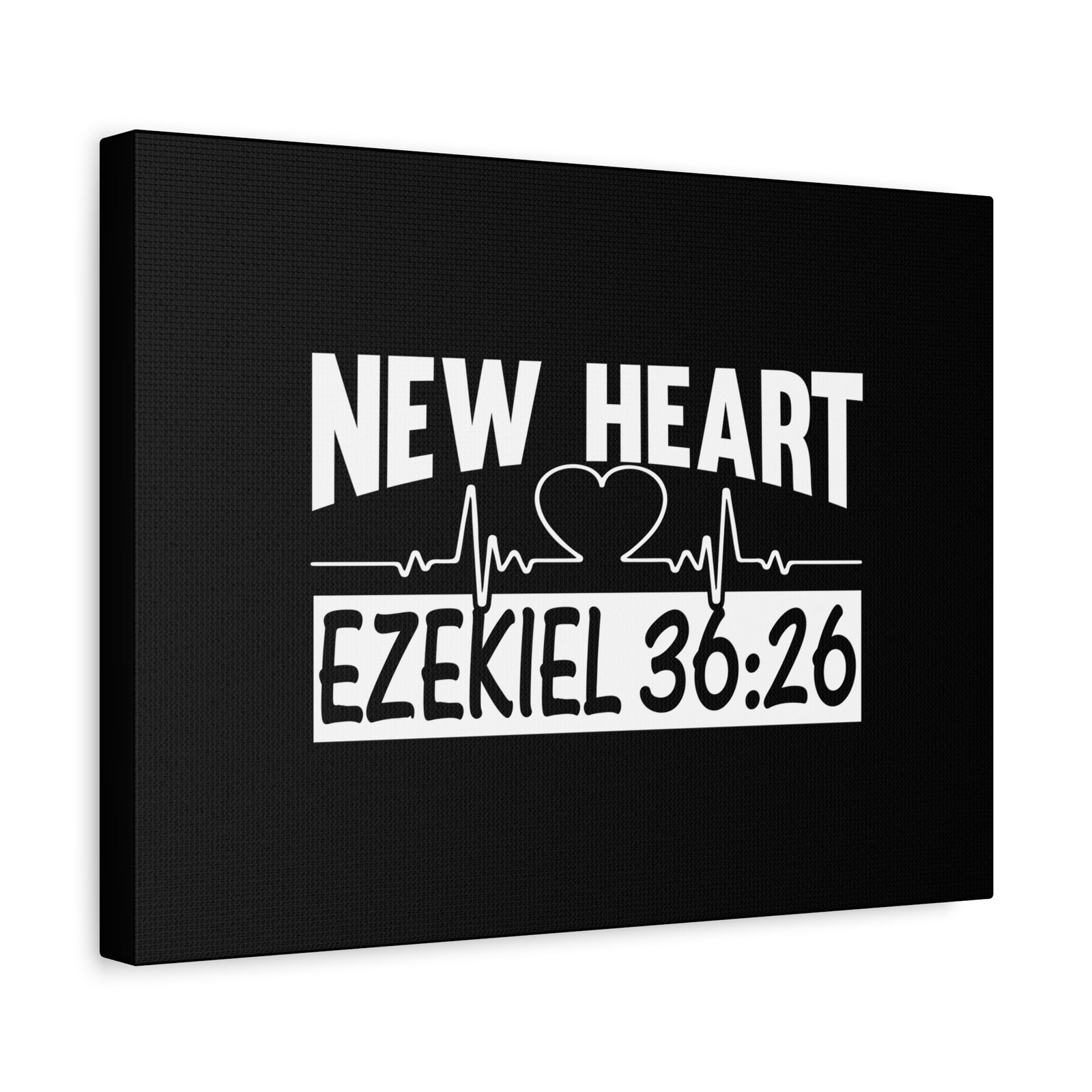 Scripture Walls Ezekiel 36:26 New Heart Bible Verse Canvas Christian Wall Art Ready to Hang Unframed-Express Your Love Gifts