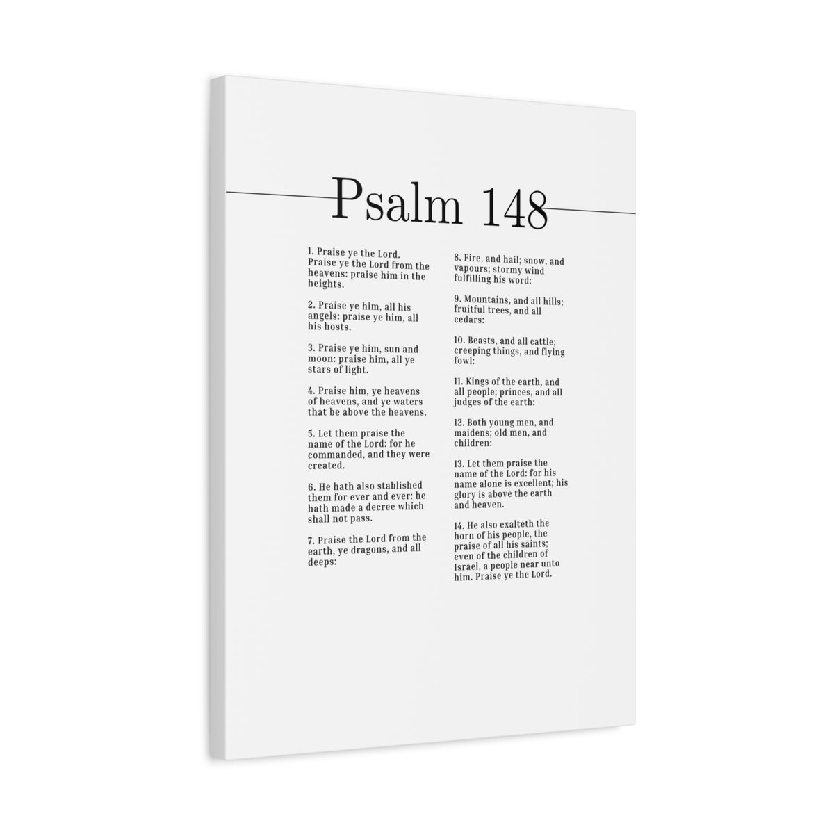 Scripture Canvas Praise Him, Ye Heavens Of Heavens Psalm 148 Christian Wall Art Bible Verse Print Ready to Hang-Express Your Love Gifts