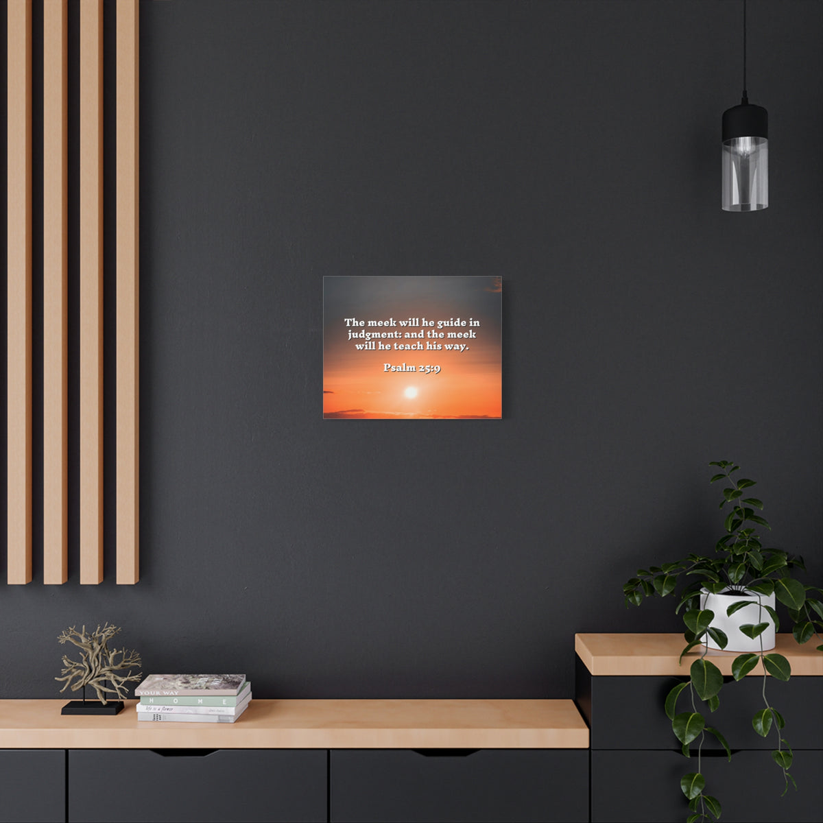 Scripture Walls Guide In Judgement Psalm 25:9 Bible Verse Canvas Christian Wall Art Ready to Hang-Express Your Love Gifts