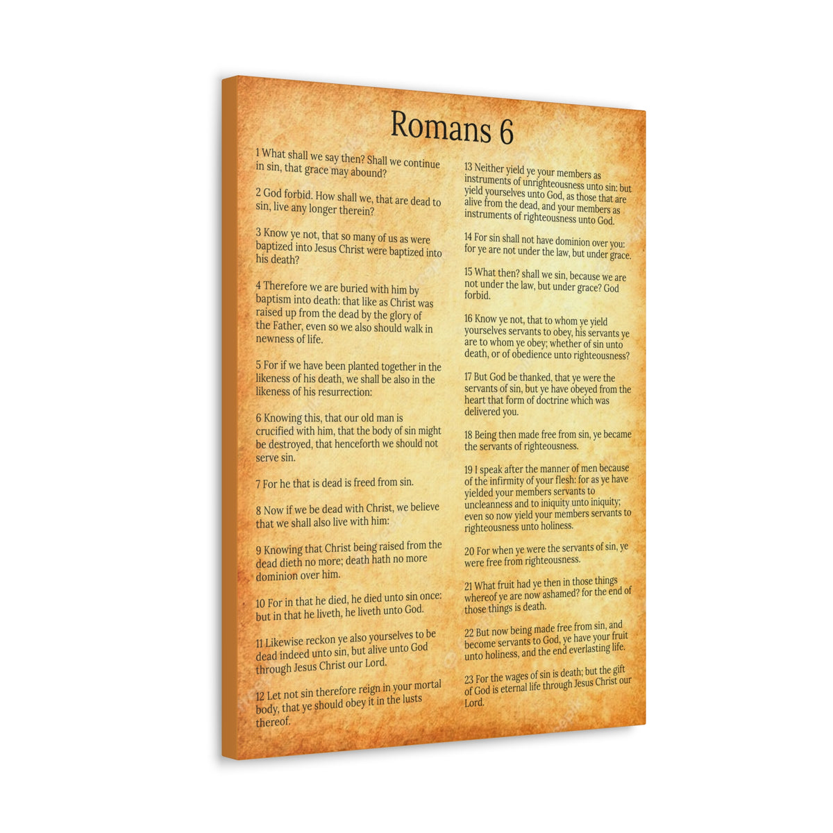 Scripture Walls Roman 6 Sanctification Gold Christian Wall Art Print Ready to Hang Unframed-Express Your Love Gifts
