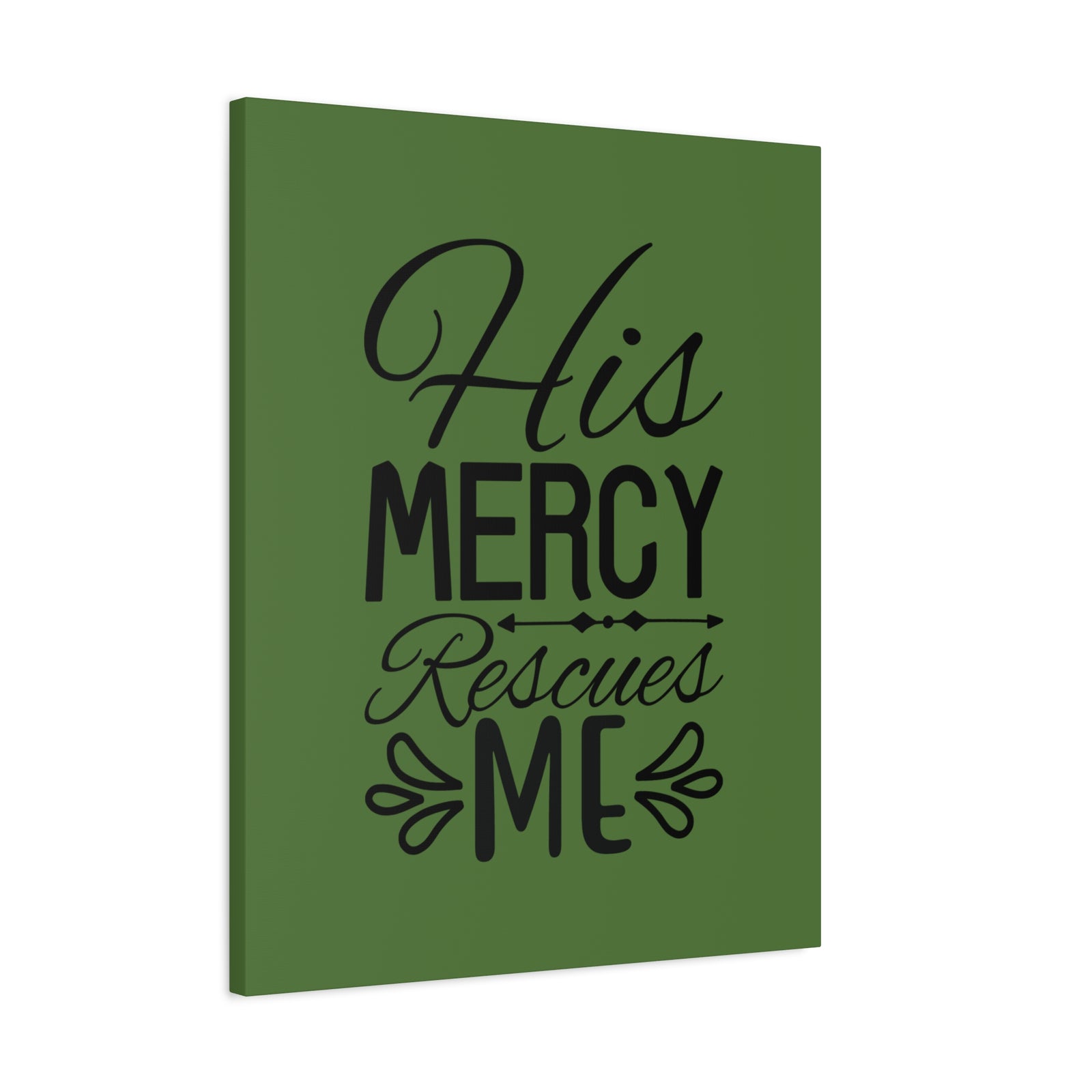 Scripture Walls Rescues Me Dark Green Psalm 71:2 Bible Canvas Christian Wall Art Ready to Hang-Express Your Love Gifts