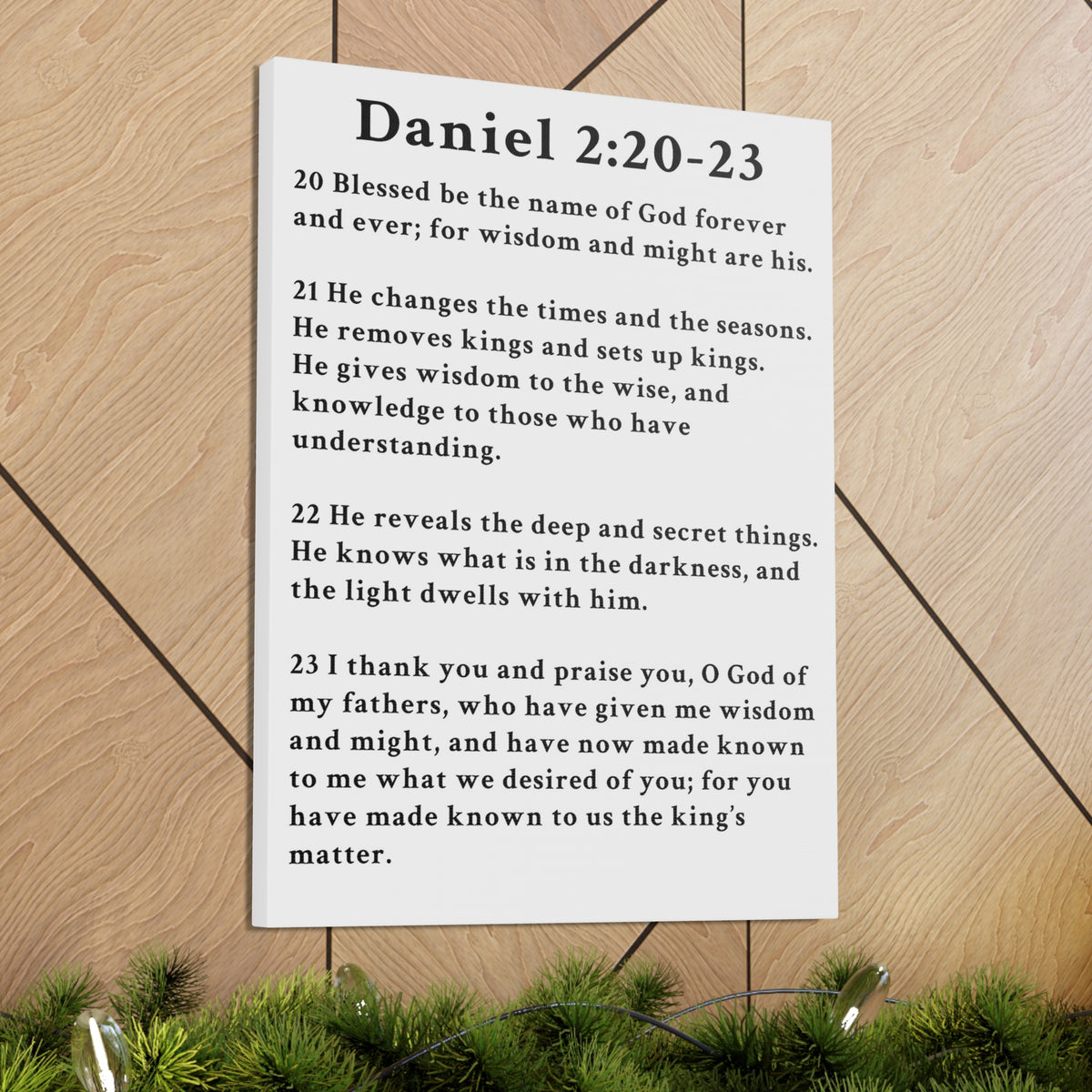 Scripture Walls Daniel 2:20-23 Daniel's Prayer of Praise Bible Verse Canvas Christian Wall Art Ready to Hang Unframed-Express Your Love Gifts