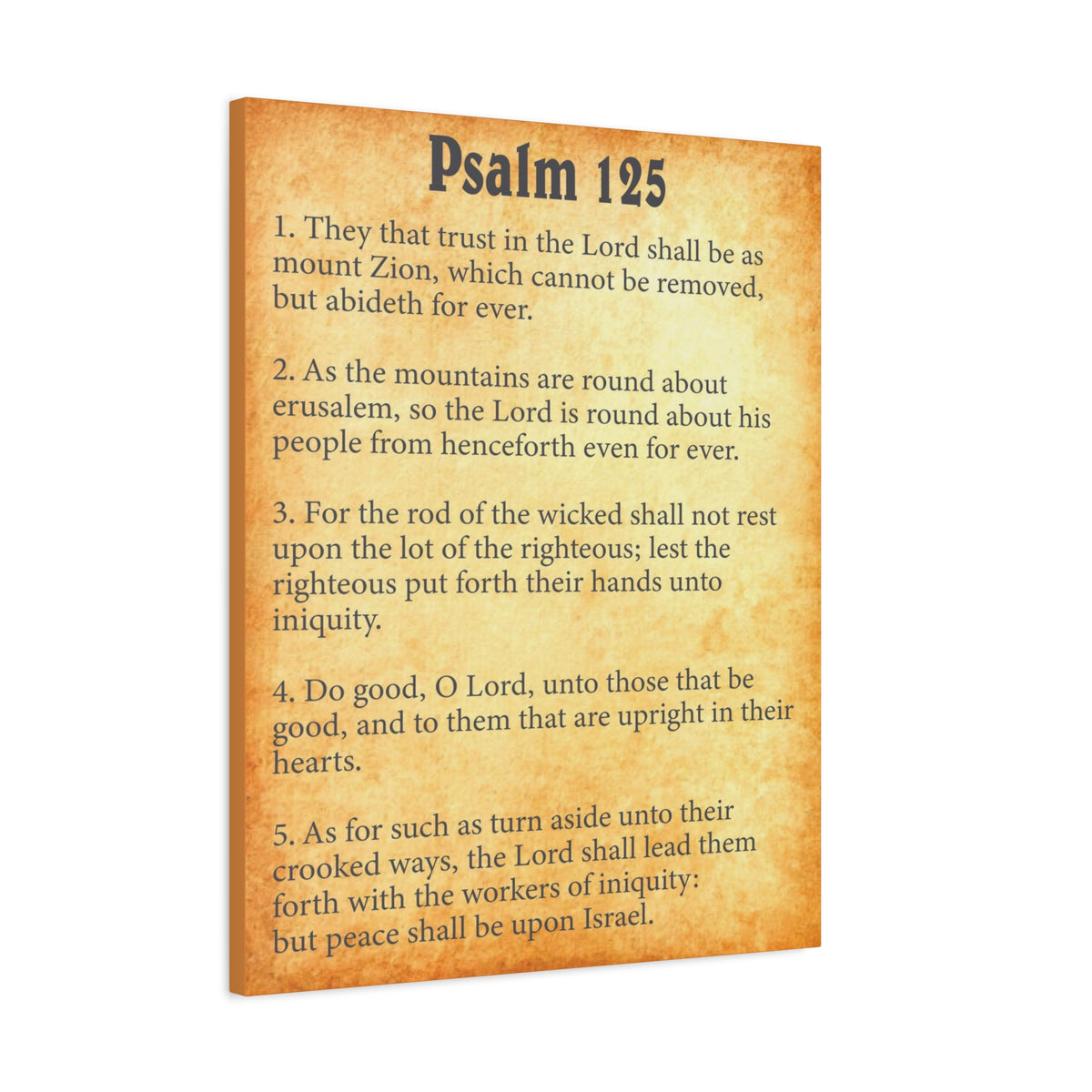 Scripture Walls Psalm 125 Gold Bible Chapter Canvas Christian Wall Art Ready to Hang-Express Your Love Gifts