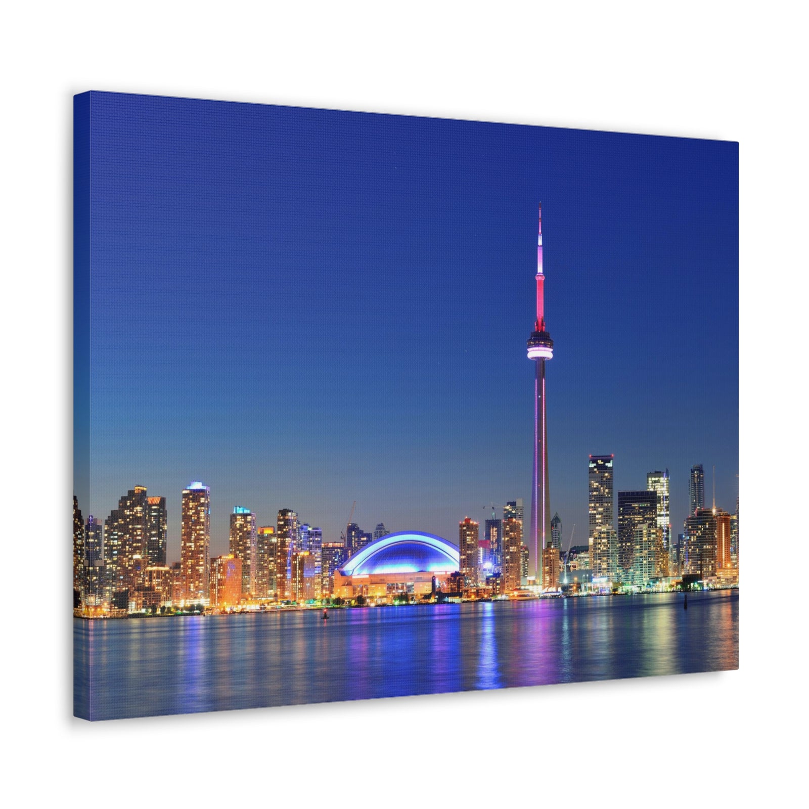 Toronto Night Skyline Canvas Artwork High-Quality Breathtaking Stunning Cityscape for Home Decor Ready to Hang-Express Your Love Gifts