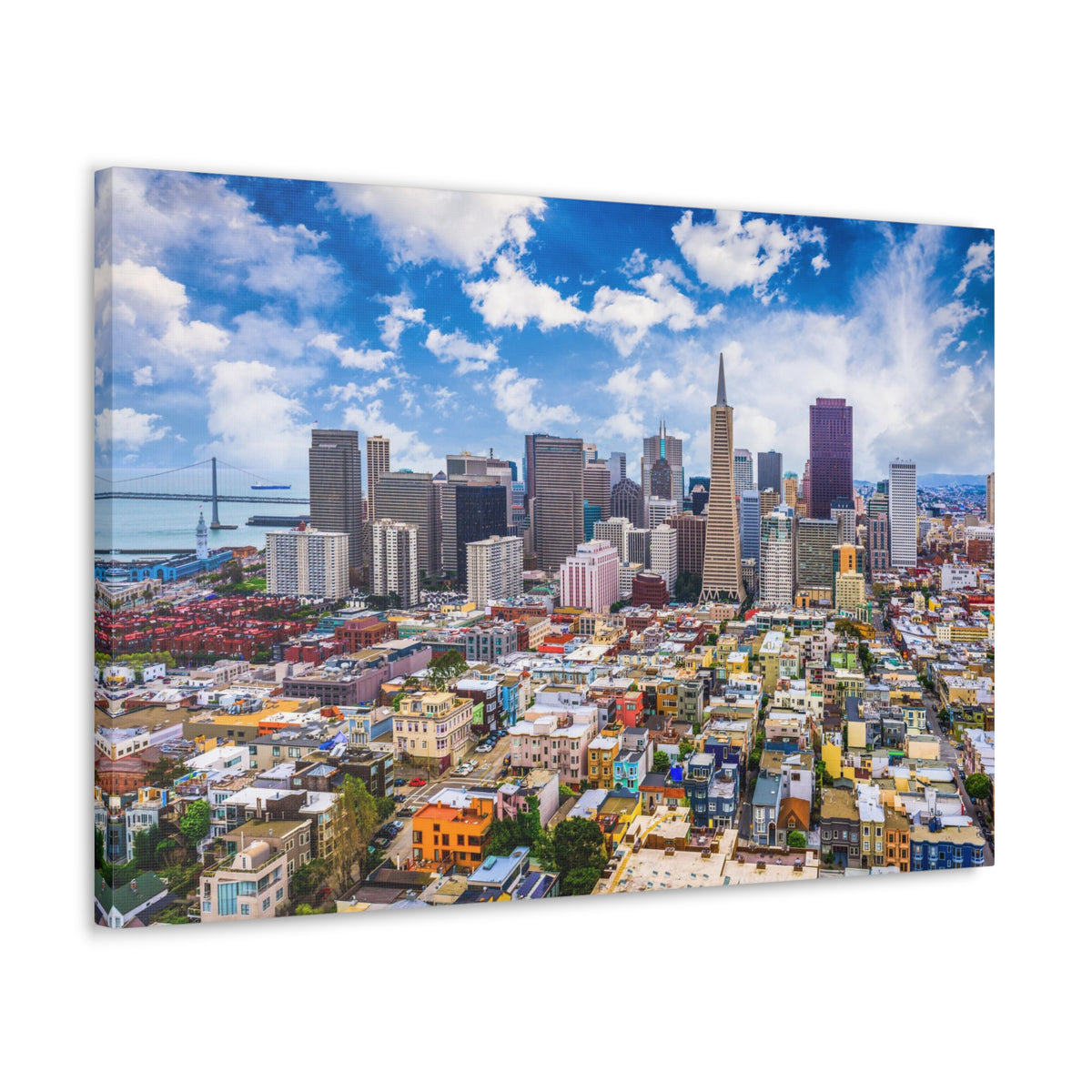 San Francisco Daytime Skyline Canvas Artwork High-Quality Breathtaking Stunning Cityscape for Home Decor Ready to Hang-Express Your Love Gifts
