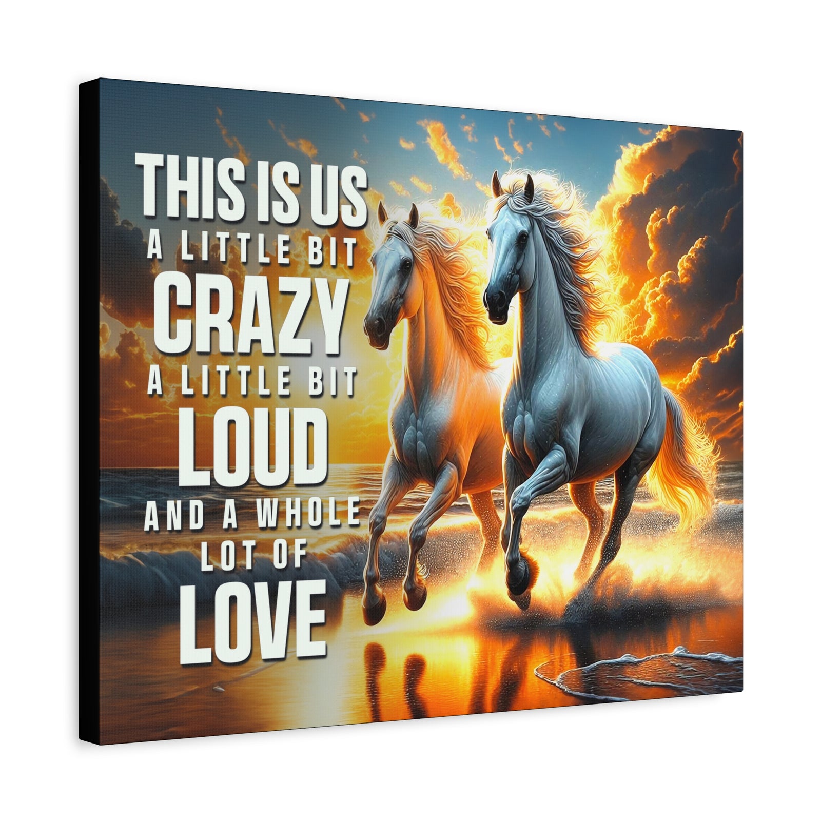 Crazy Loud Love Motivational Quote Inspirational Canvas Art Print-Express Your Love Gifts