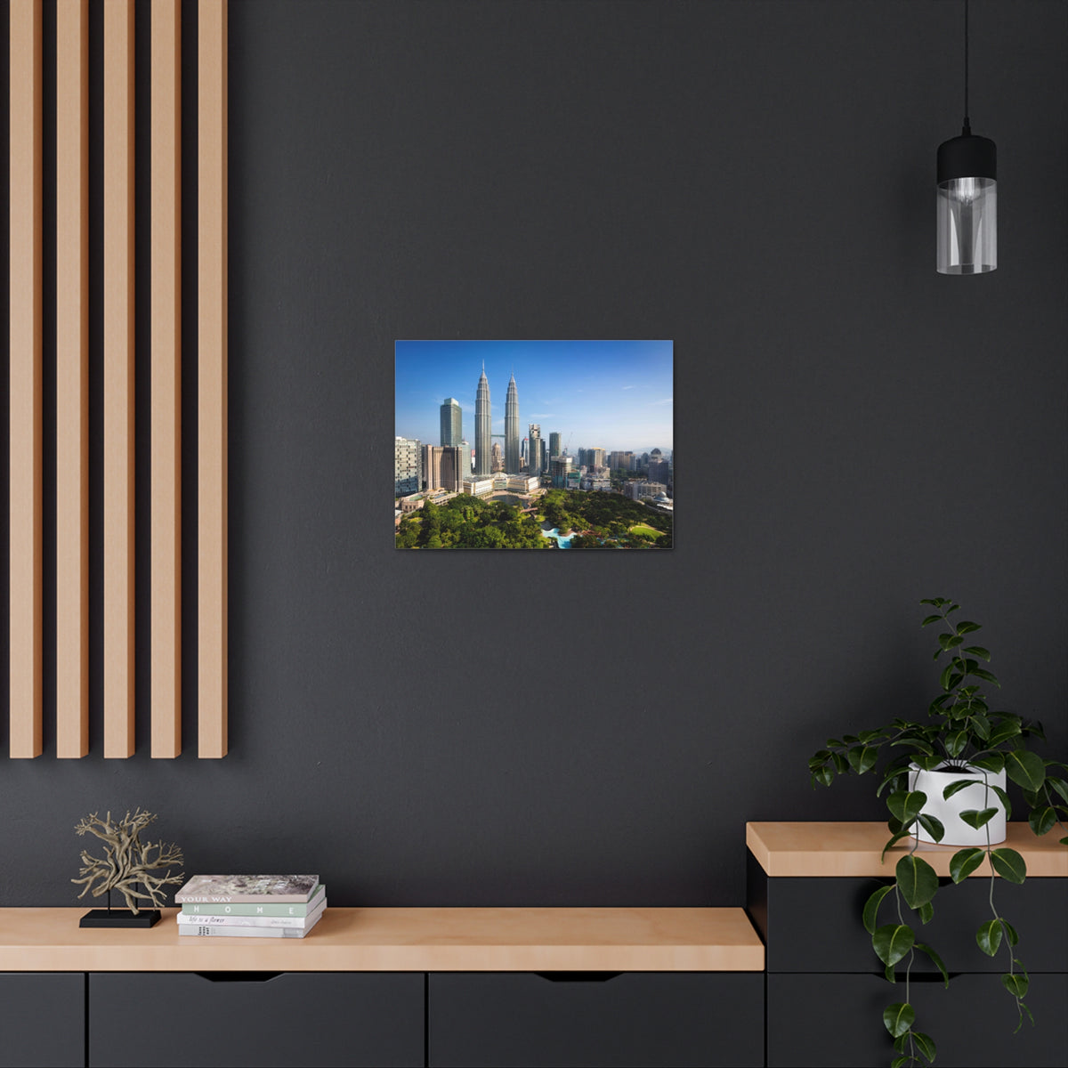 Kuala Lumpur Daytime Skyline Canvas Artwork High-Quality Breathtaking Stunning Cityscape for Home Decor Ready to Hang-Express Your Love Gifts