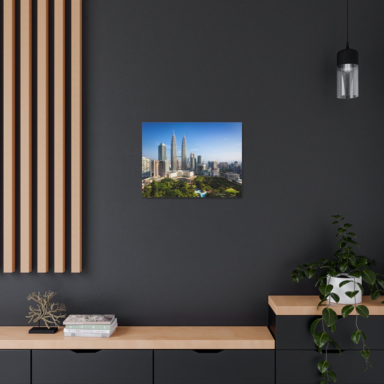 Kuala Lumpur Daytime Skyline Canvas Artwork High-Quality Breathtaking Stunning Cityscape for Home Decor Ready to Hang-Express Your Love Gifts