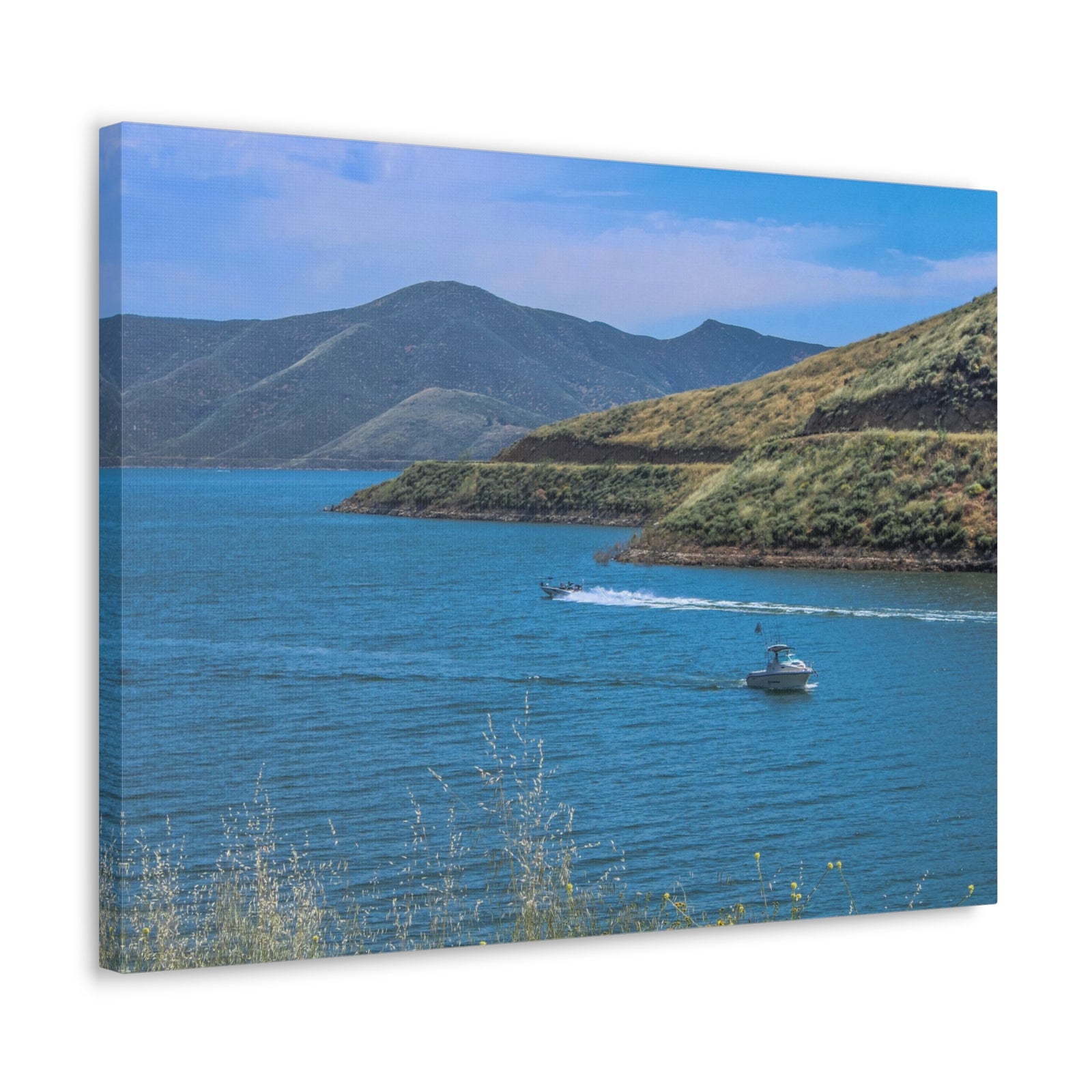 Mountain Valley Lake Nature Wilderness Photography Canvas Wall Art for Home Decor Ready-to-Hang-Express Your Love Gifts