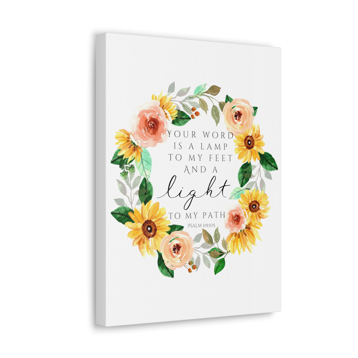 Scripture Walls Psalm 119:105 To My Path Bible Verse Canvas Christian Wall Art Ready to Hang Unframed-Express Your Love Gifts