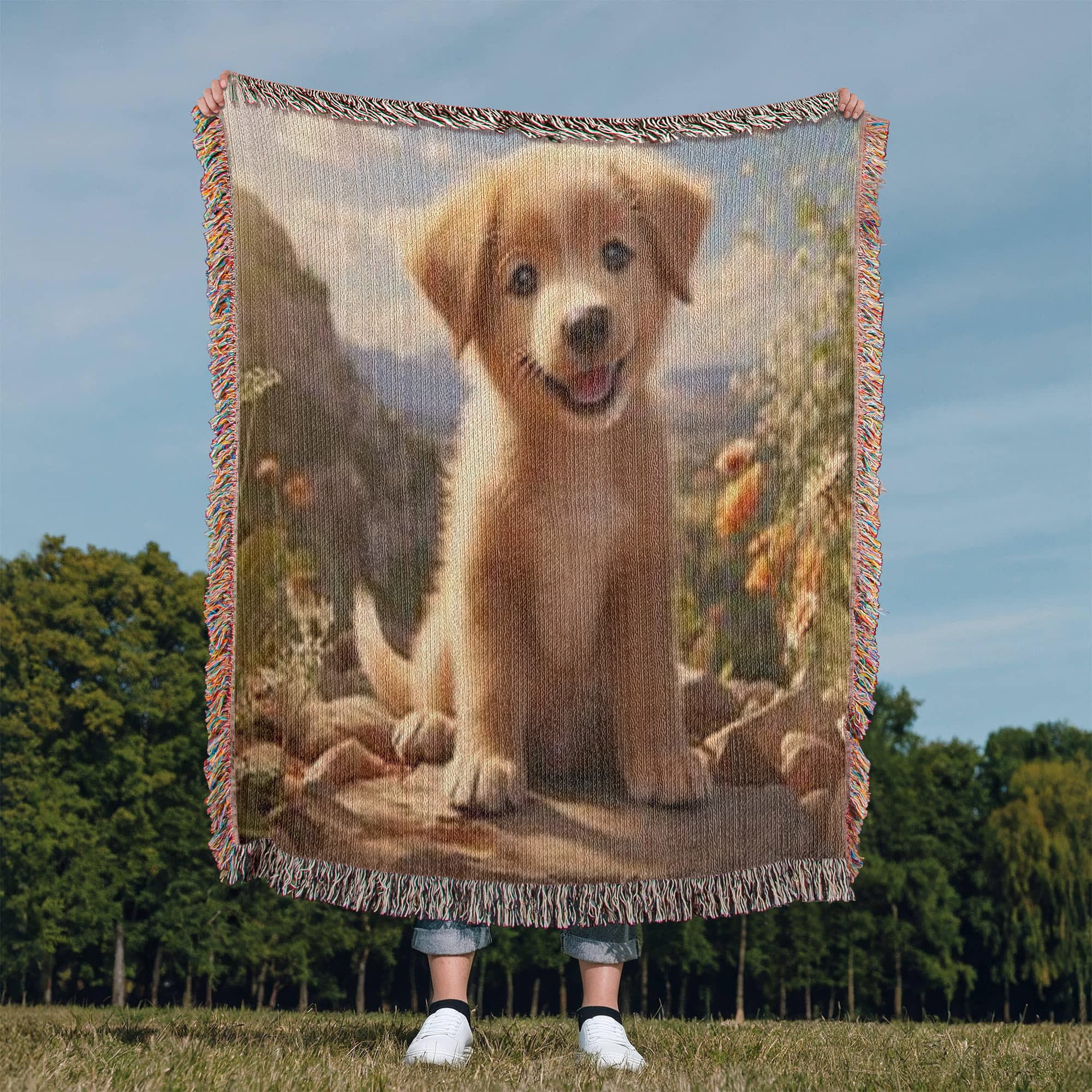 Personlaized Upload Your Own Portrait Heirloom Photo Woven Blanket-Express Your Love Gifts
