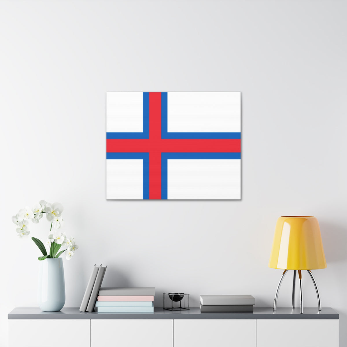 Faroe Islands Country Flag Canvas Vibrant Wall Art Unframed Home Decor-Express Your Love Gifts