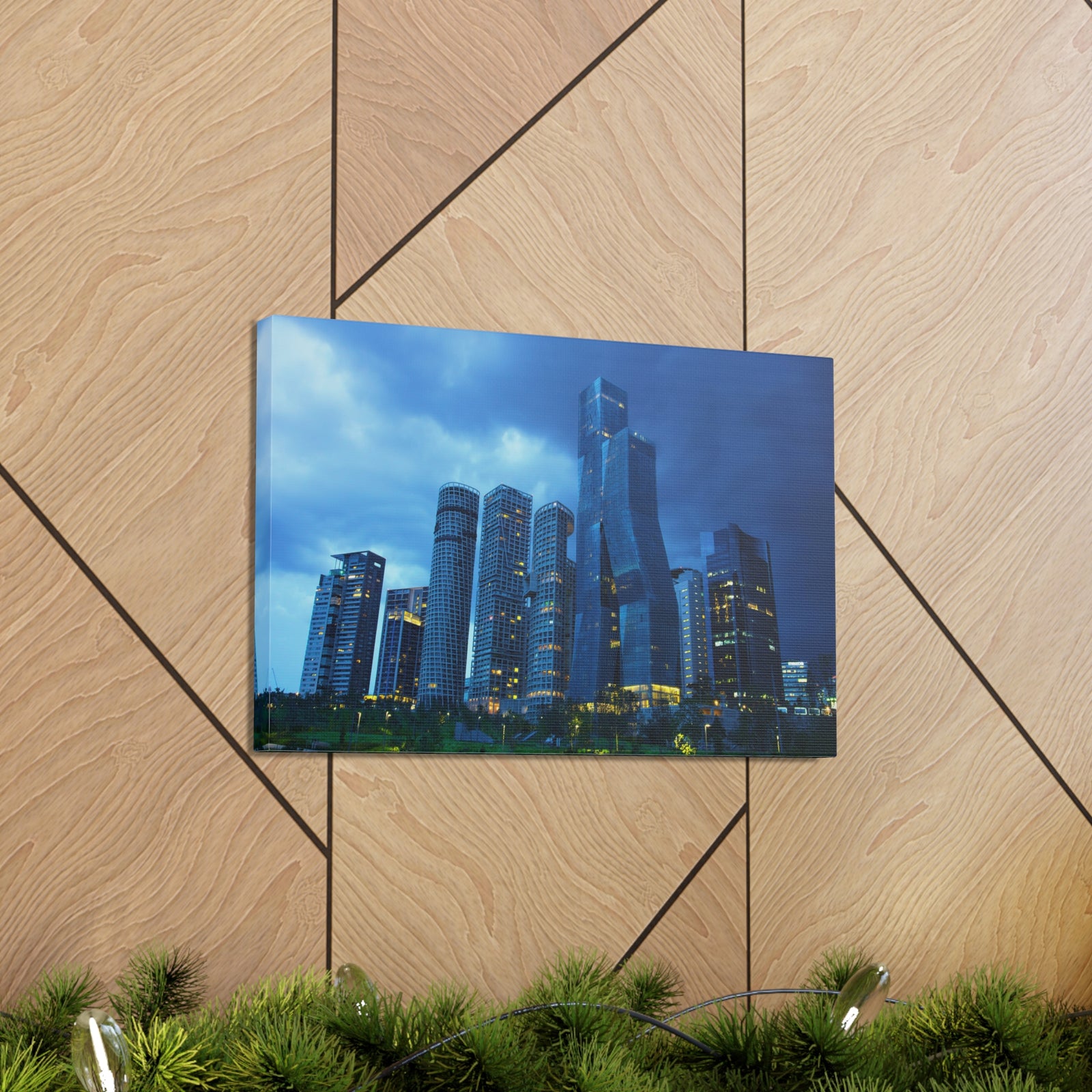Mexico City Night Skyline Canvas Artwork High-Quality Breathtaking Stunning Cityscape for Home Decor Ready to Hang-Express Your Love Gifts