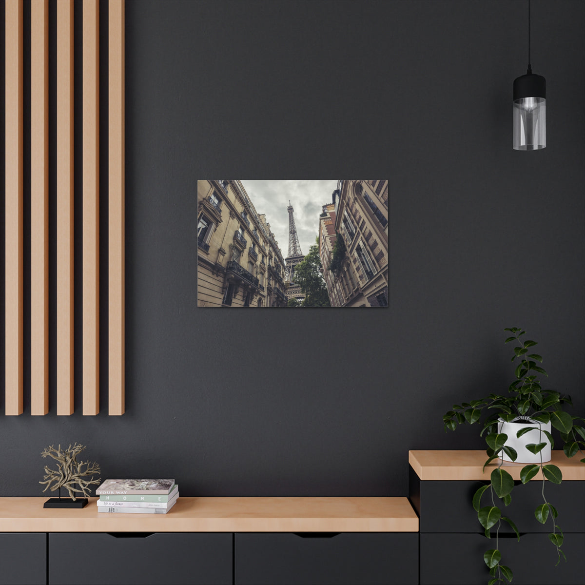 Paris Eiffel Tower Street View France Canvas Artwork High-Quality Breathtaking French City for Home Decor Ready to Hang-Express Your Love Gifts