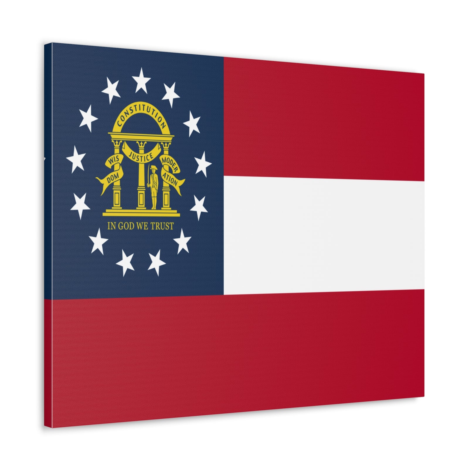Georgia State Flag Canvas Vibrant Wall Art Unframed Home Decor-Express Your Love Gifts