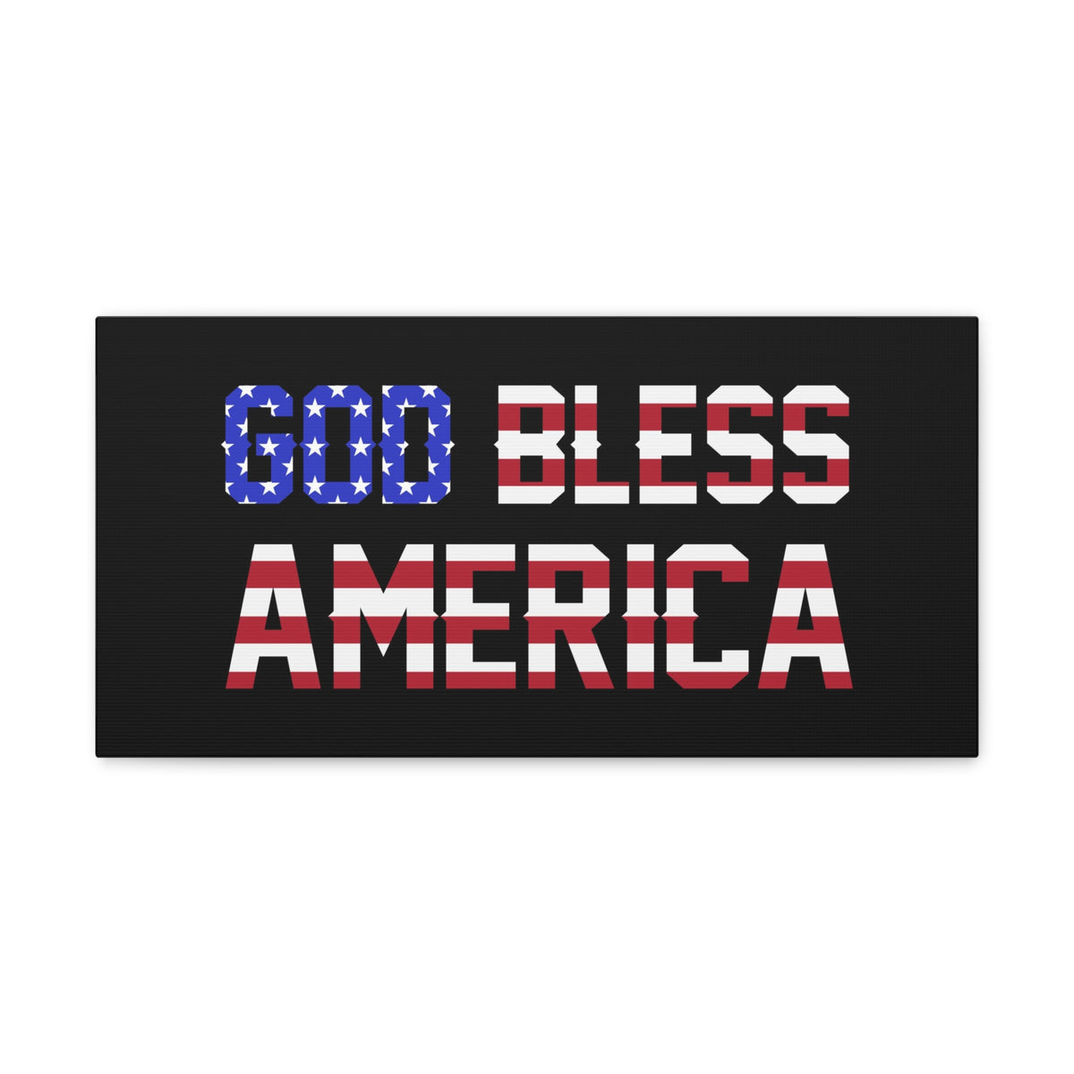 God Bless America American Flag Canvas Wall Art for Home Decor Ready-to-Hang-Express Your Love Gifts