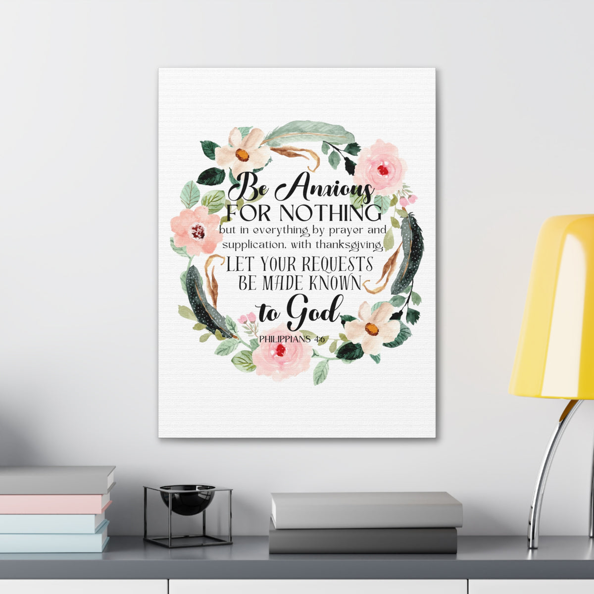 Scripture Walls Philippians 4:6 Be Anxious Bible Verse Canvas Christian Wall Art Ready to Hang Unframed-Express Your Love Gifts