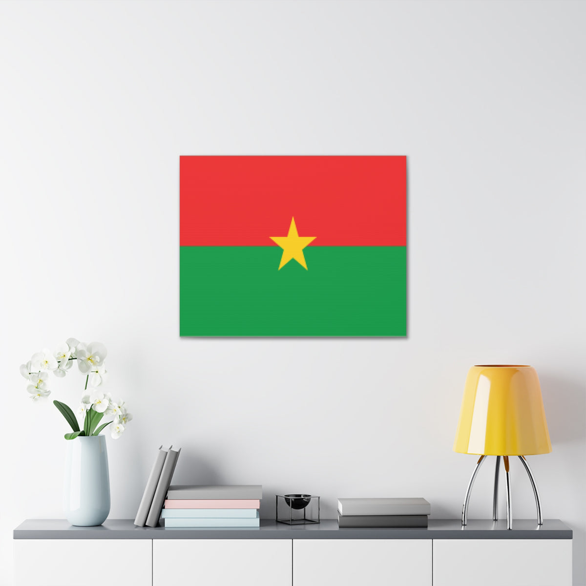 Burkina Faso Country Flag Canvas Vibrant Wall Art Unframed Home Decor-Express Your Love Gifts