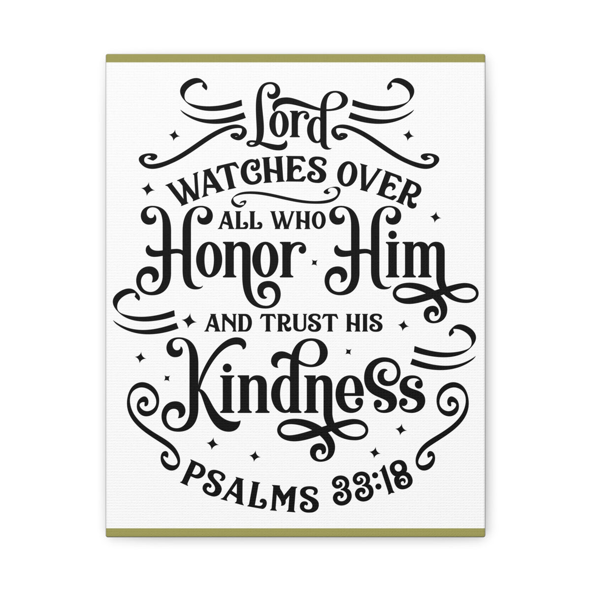 Scripture Walls Lord Watches Over All Who Honor Him Psalms 33:18 Bible Verse Canvas Christian Wall Art Ready To Hang-Express Your Love Gifts