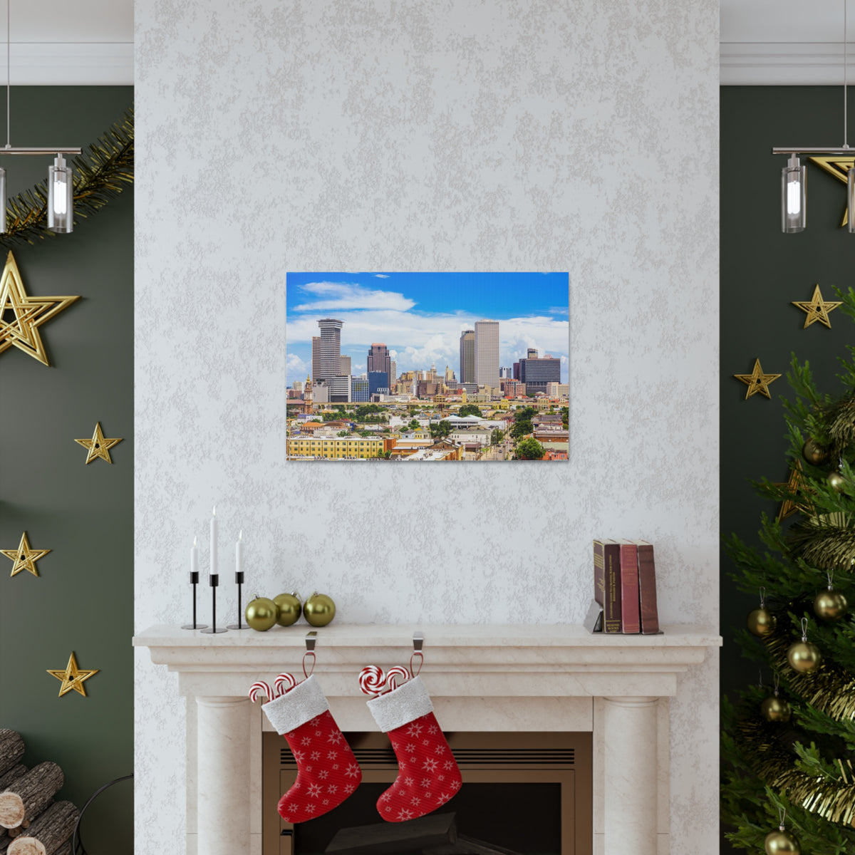 New Orleans Daytime Skyline Canvas Artwork High-Quality Breathtaking Stunning Cityscape for Home Decor Ready to Hang-Express Your Love Gifts