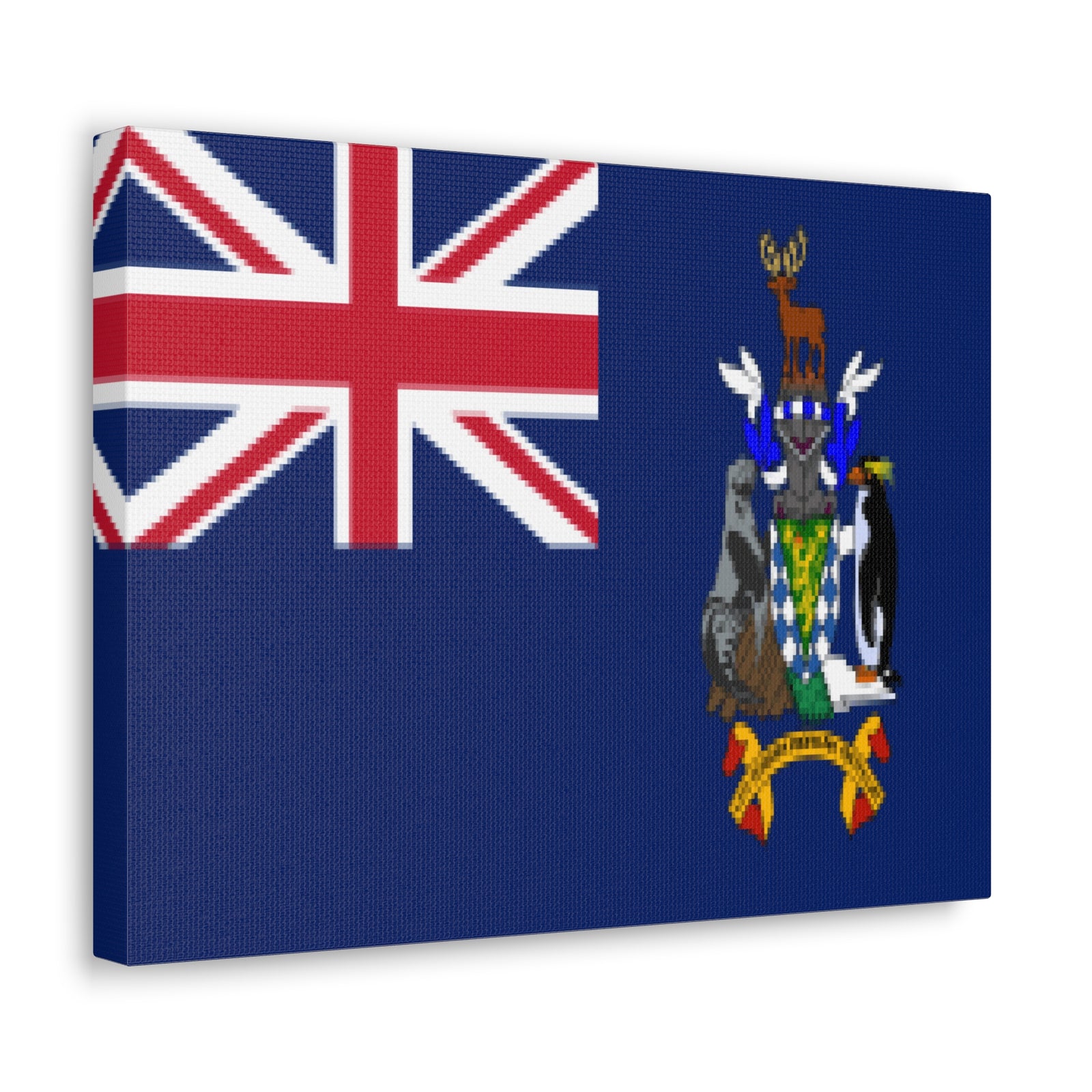 South Georgia Country Flag Canvas Vibrant Wall Art Unframed Home Decor-Express Your Love Gifts