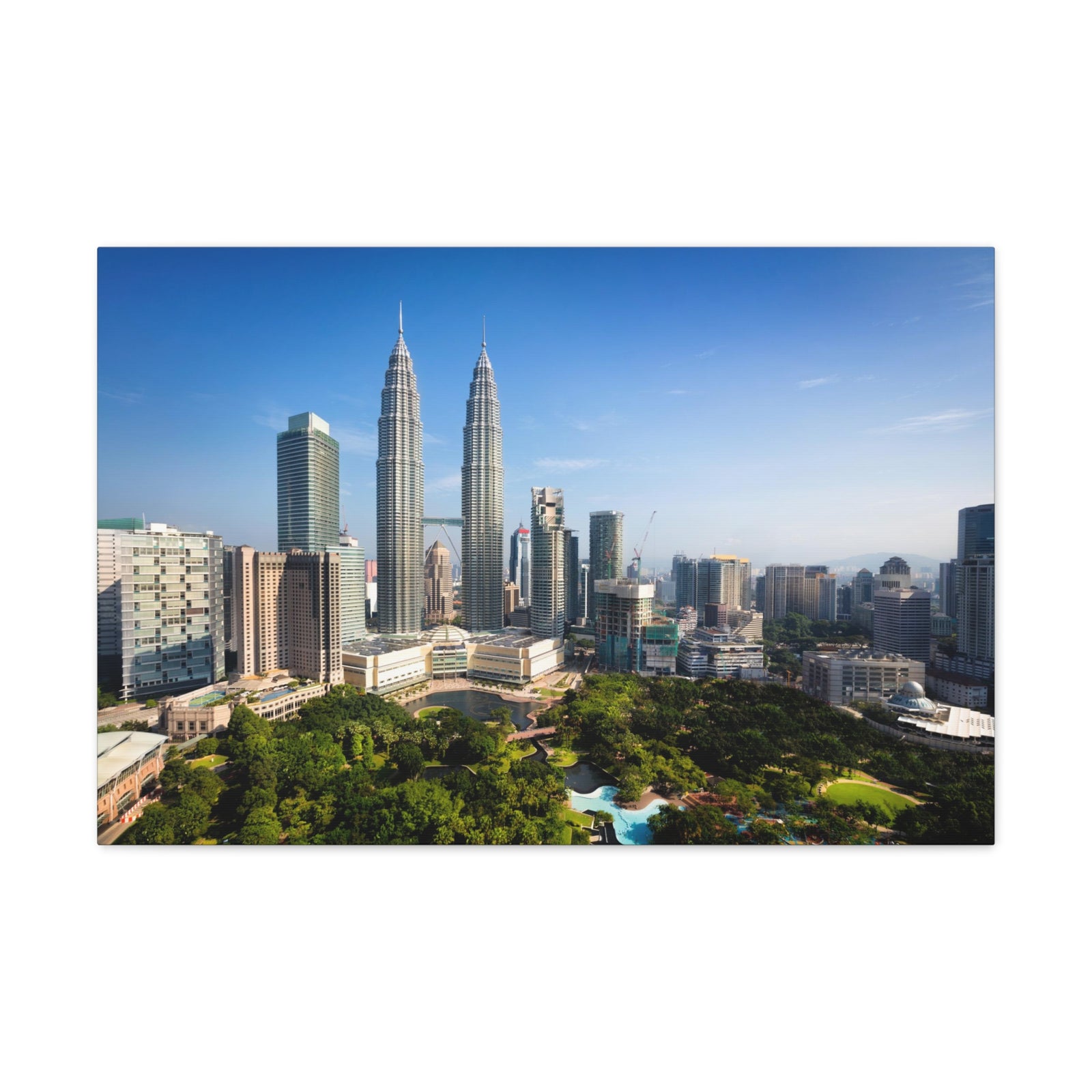 Kuala Lumpur Daytime Skyline Canvas Artwork High-Quality Breathtaking Stunning Cityscape for Home Decor Ready to Hang-Express Your Love Gifts