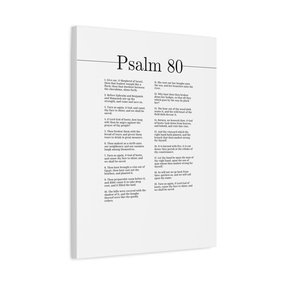 Scripture Canvas We Shall Be Saved Psalm 80 Christian Wall Art Bible Verse Print Ready to Hang-Express Your Love Gifts