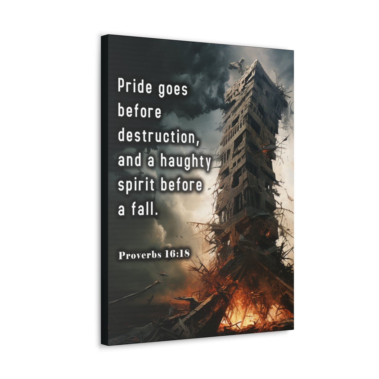 Scripture Walls Pride Before Fall Proverbs 16:18 Christian Wall Art Print Ready to Hang Unframed-Express Your Love Gifts