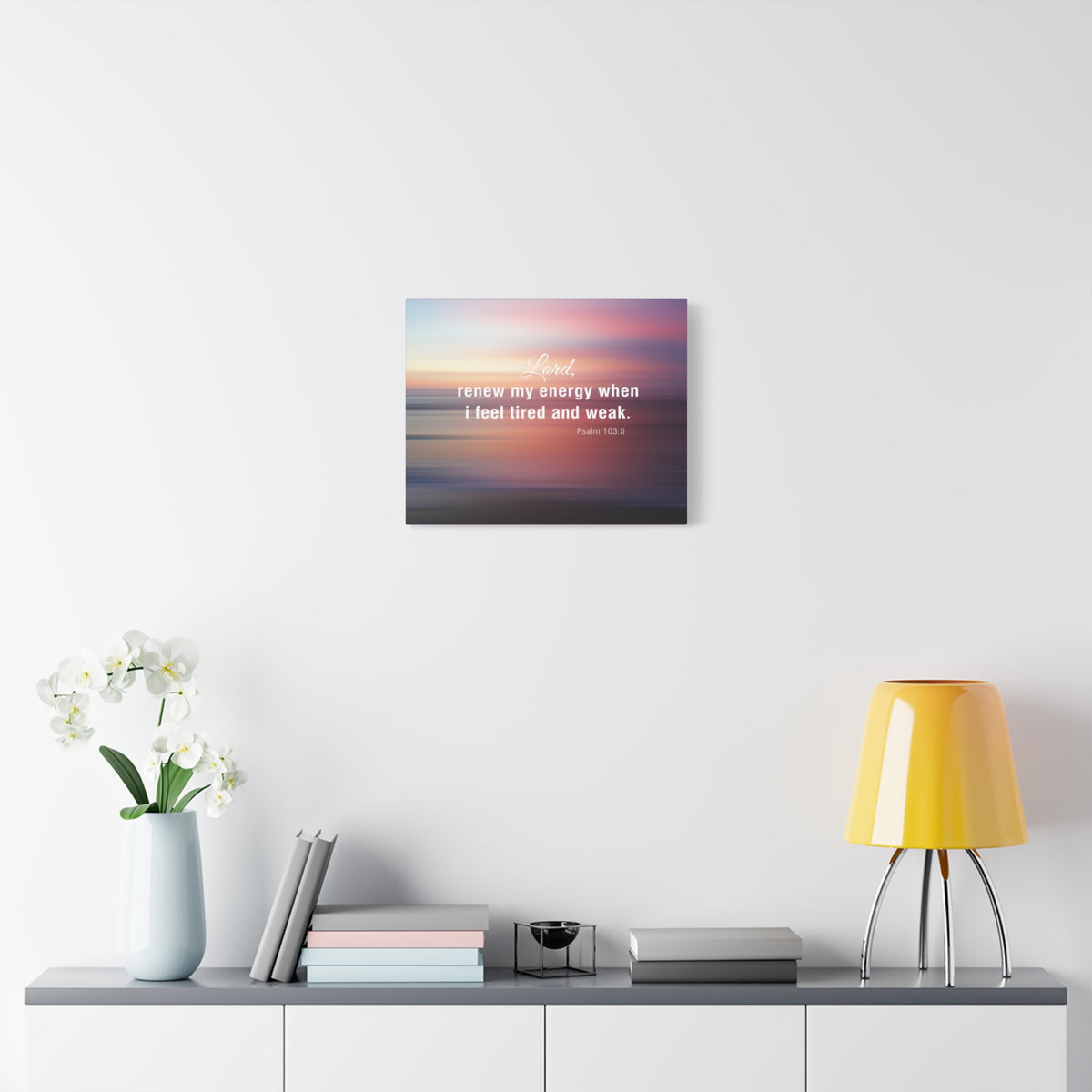 Scripture Canvas Renew My Energy Psalm 103:5 Christian Wall Art Bible Verse Print Ready to Hang-Express Your Love Gifts