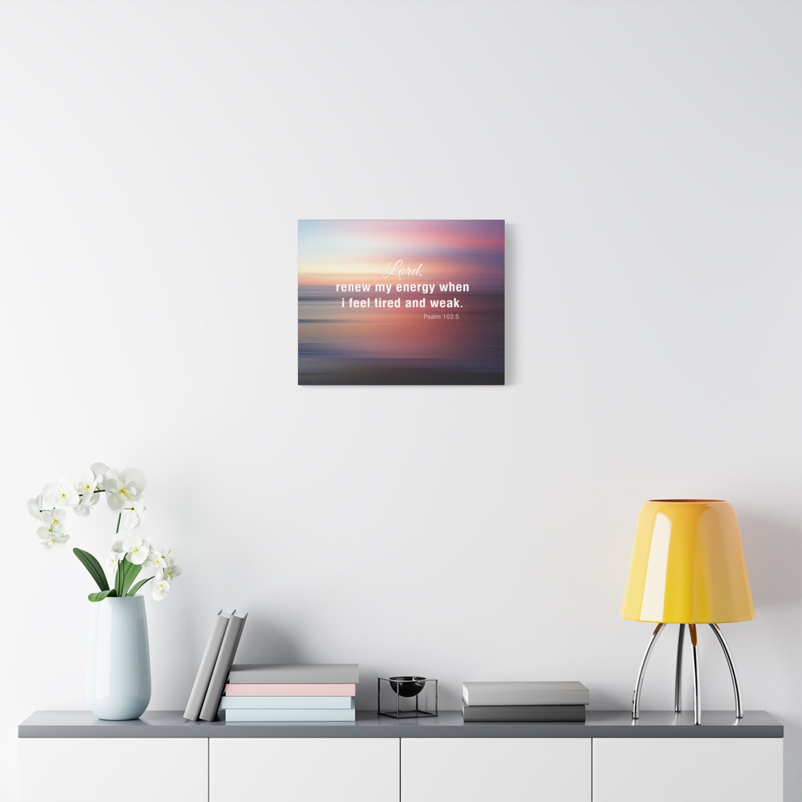 Scripture Canvas Renew My Energy Psalm 103:5 Christian Wall Art Bible Verse Print Ready to Hang-Express Your Love Gifts