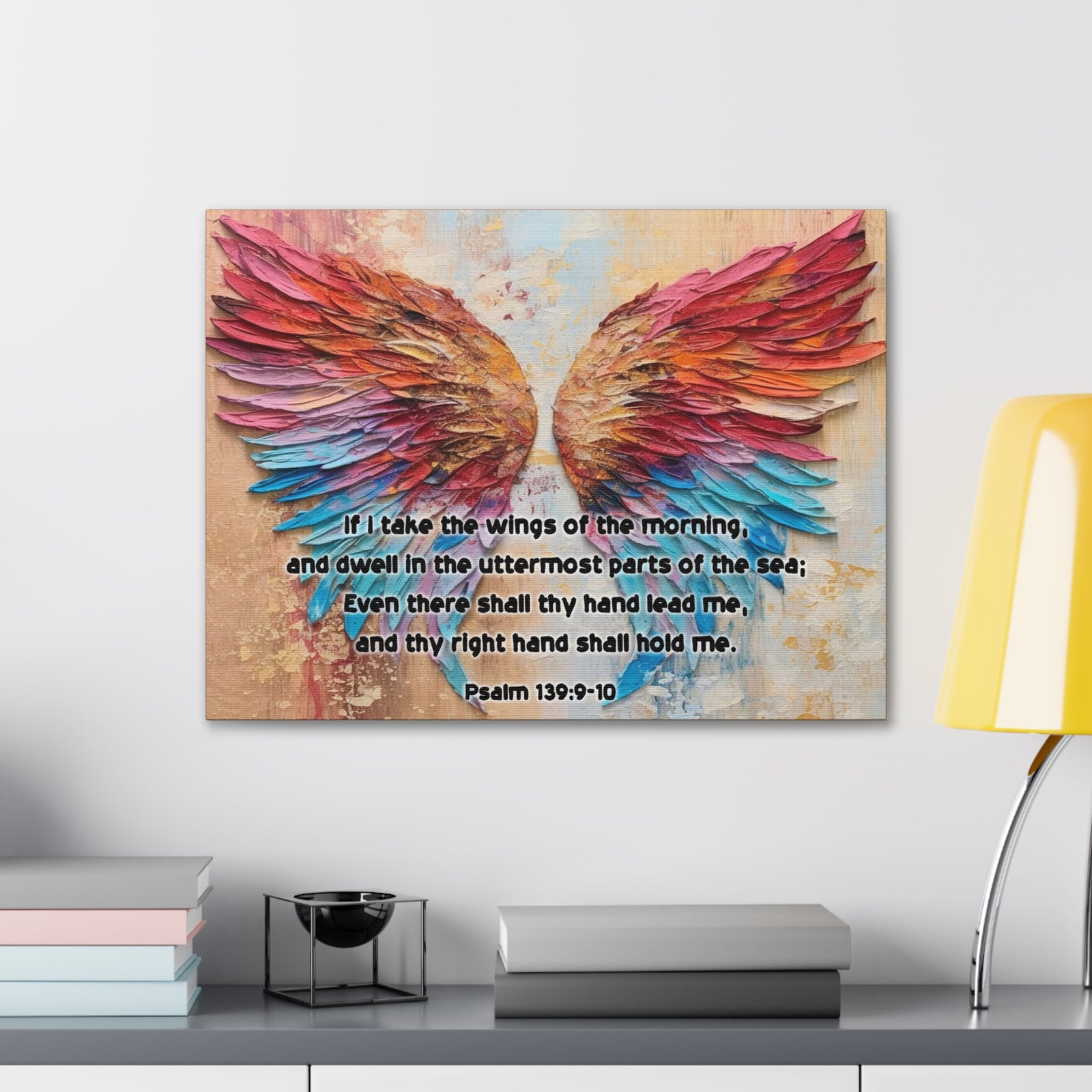Scripture Walls Wings of the Morning Psalm 139:9-10 Christian Wall Art Print Ready to Hang Unframed-Express Your Love Gifts