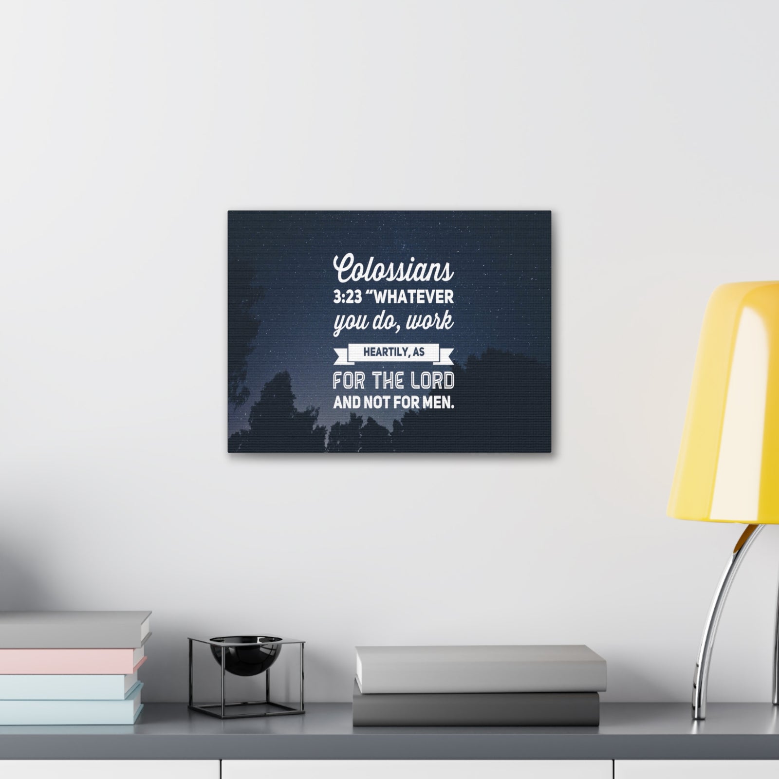 Scripture Canvas For The Lord Colossians 3:23 Christian Wall Art Bible Verse Print Ready to Hang-Express Your Love Gifts