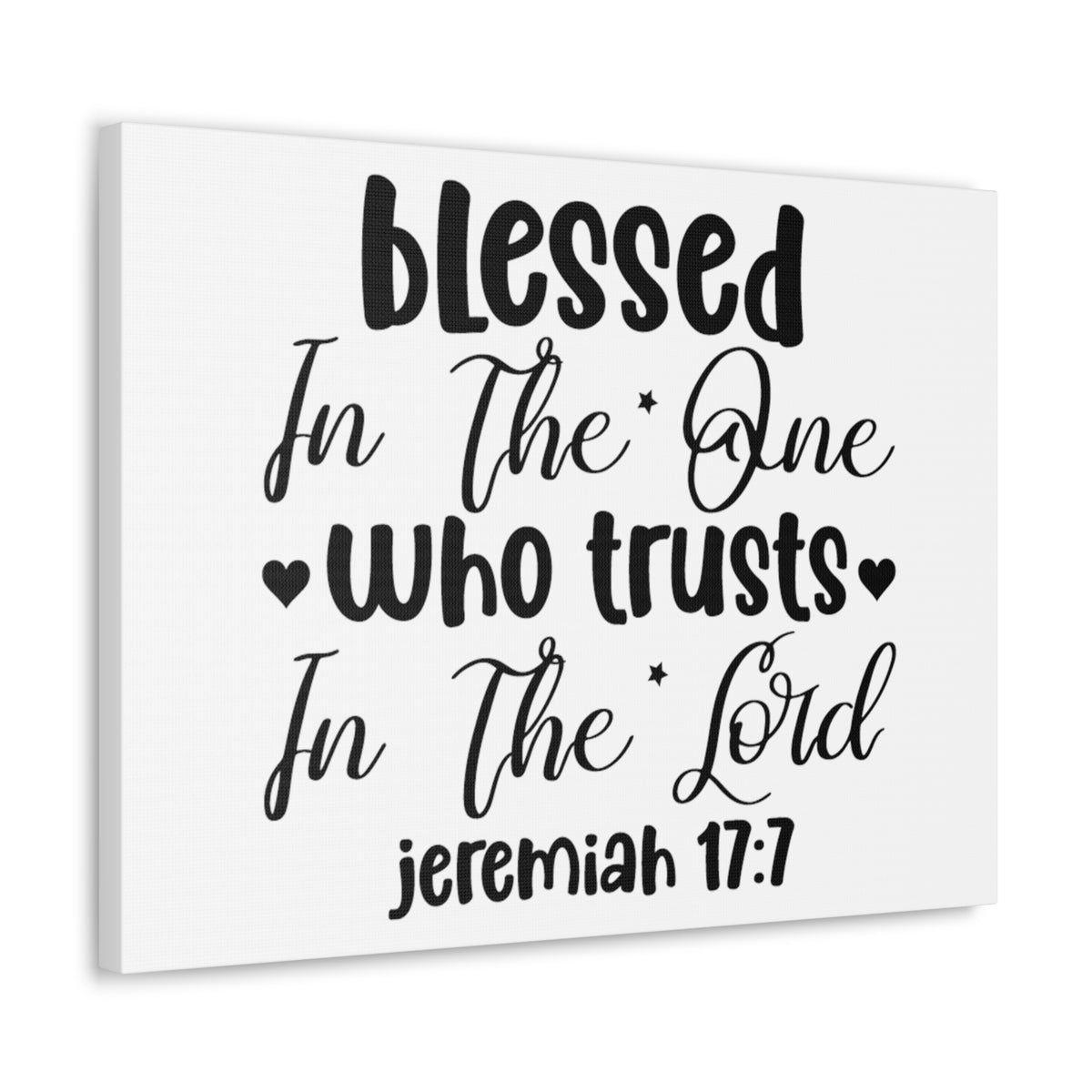 Scripture Walls Jeremiah 17:7 Blesse Who Trusts Hearts Bible Verse Canvas Christian Wall Art Ready to Hang Unframed-Express Your Love Gifts