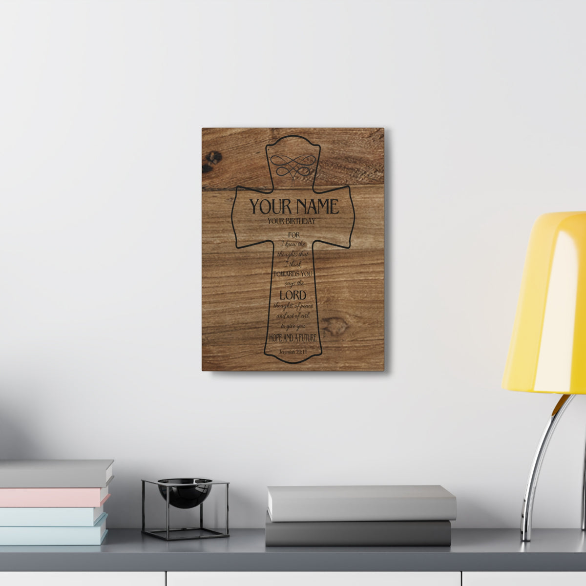 Scripture Walls Personalized Hope and a Future Jeremiah 29:11 Bible Chapter Canvas Christian Wall Art Ready to Hang-Express Your Love Gifts