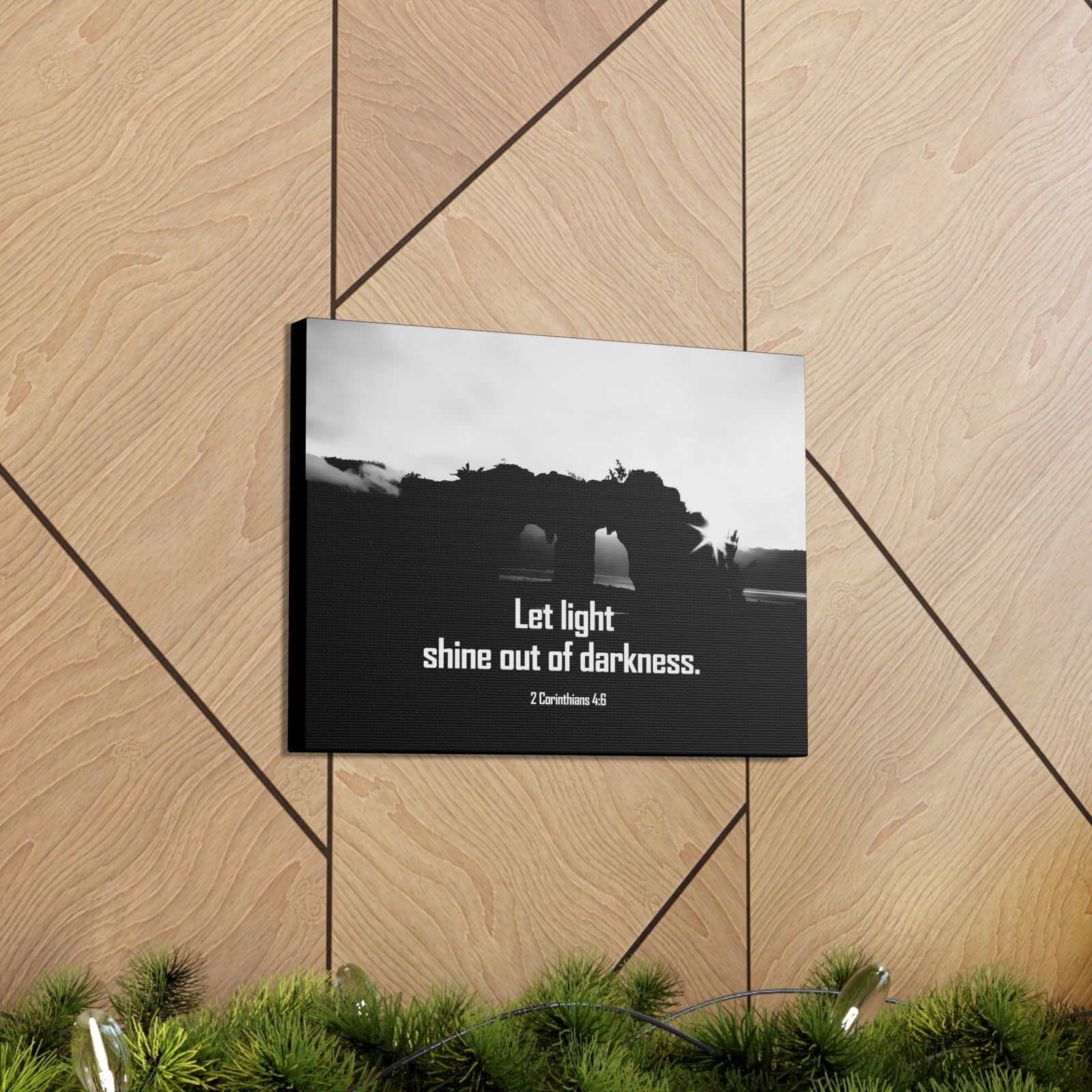 Scripture Walls Let Light Shine 2 Corinthians 4:6 Bible Verse Canvas Christian Wall Art Ready to Hang Unframed-Express Your Love Gifts