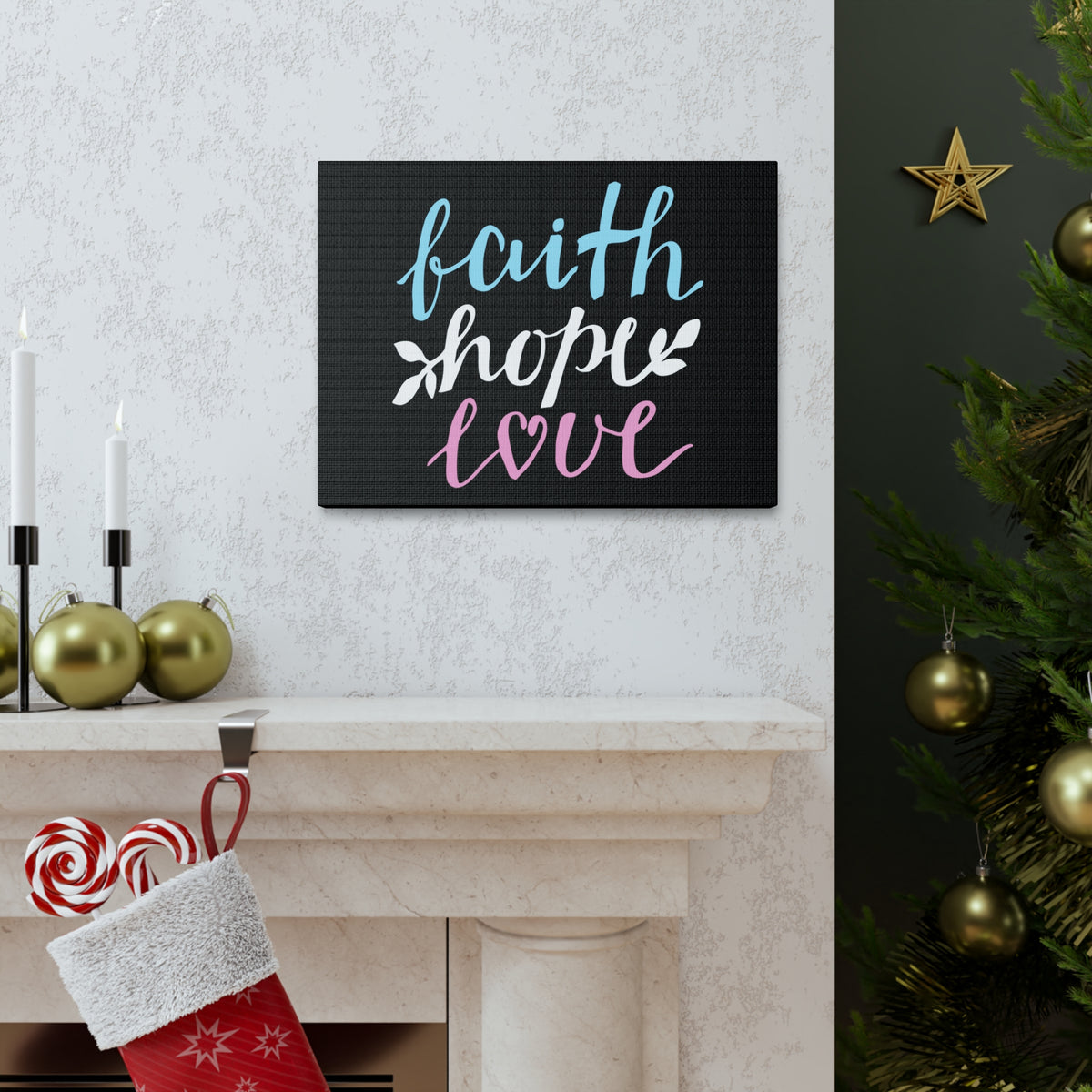 Scripture Walls Faith Hope Love Colors 1 Corinthians 13:13 Christian Wall Art Bible Verse Print Ready To Hang-Express Your Love Gifts