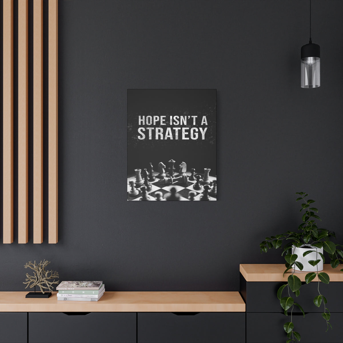 Hope Isn't A Strategy Wall Street Trading Quote-Money Motivation Wall Art-Express Your Love Gifts