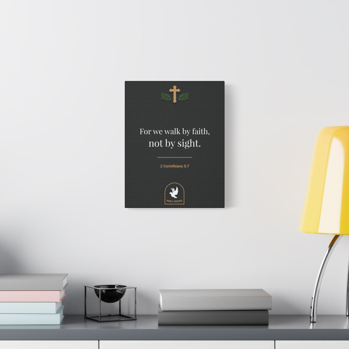 Scripture Walls For We Walk By Faith 2 Corinthians 5:7 Bible Verse Canvas Christian Wall Art Ready To Hang