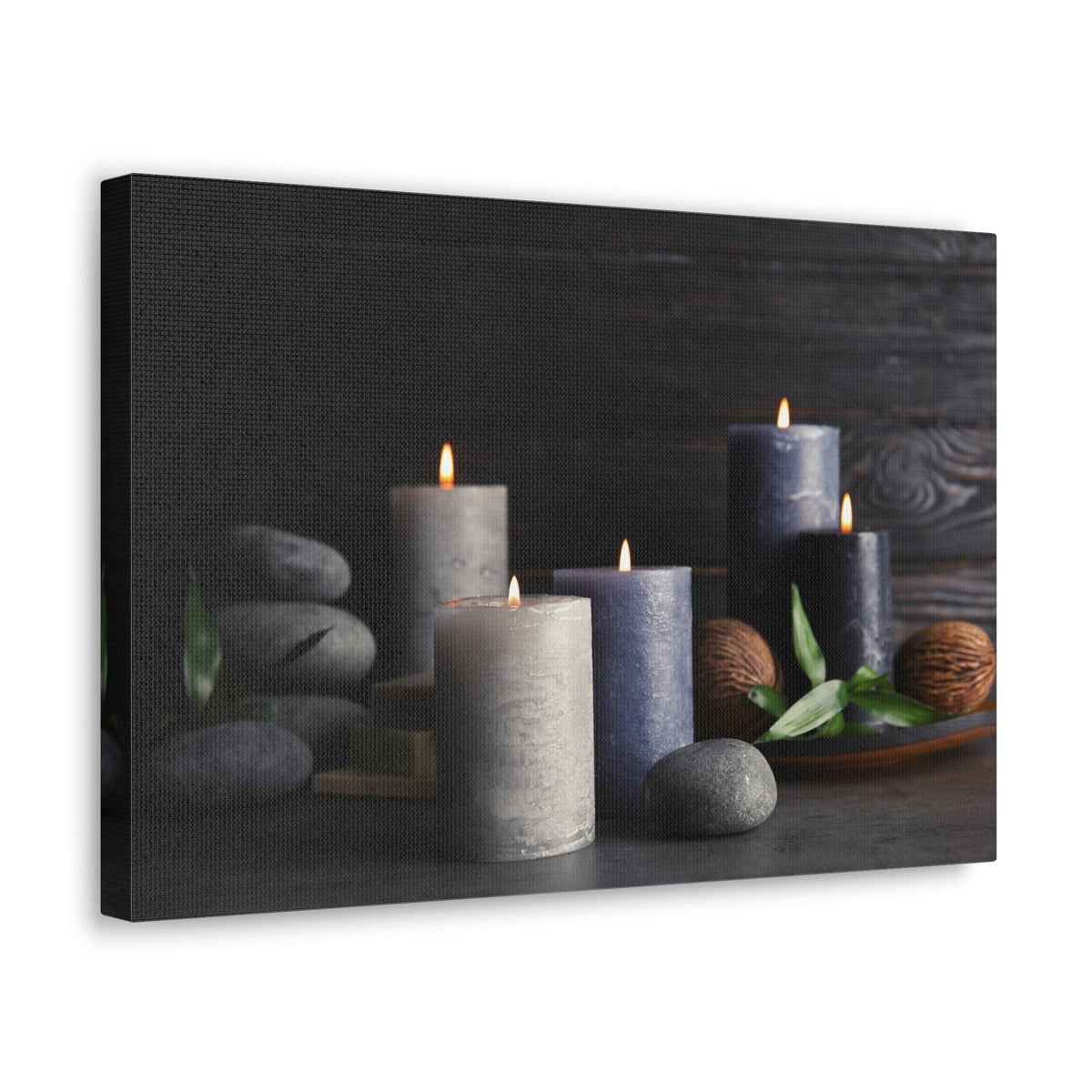 Candles on Table Forest Floral Nature Photography Canvas Wall Art for Home Decor Ready-to-Hang-Express Your Love Gifts