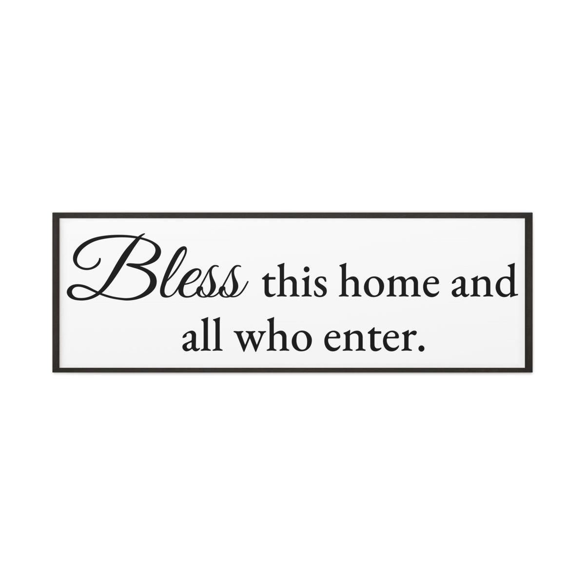 Scripture Walls Bless This Home Luke 10:5 White Bible Verse Canvas Christian Wall Art Ready to Hang Unframed-Express Your Love Gifts